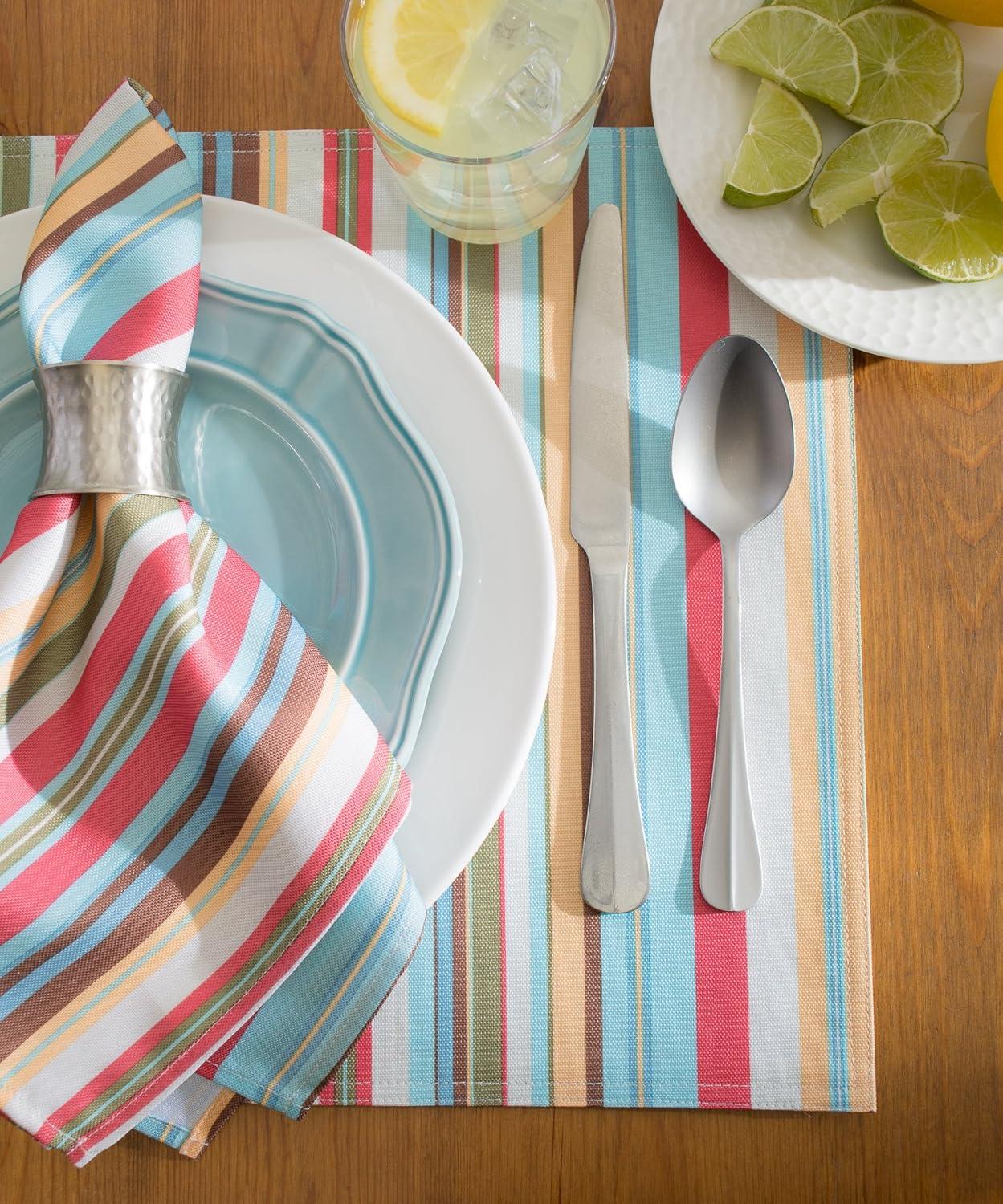 Casa Polyester Floral Square Napkin (Set of 6)