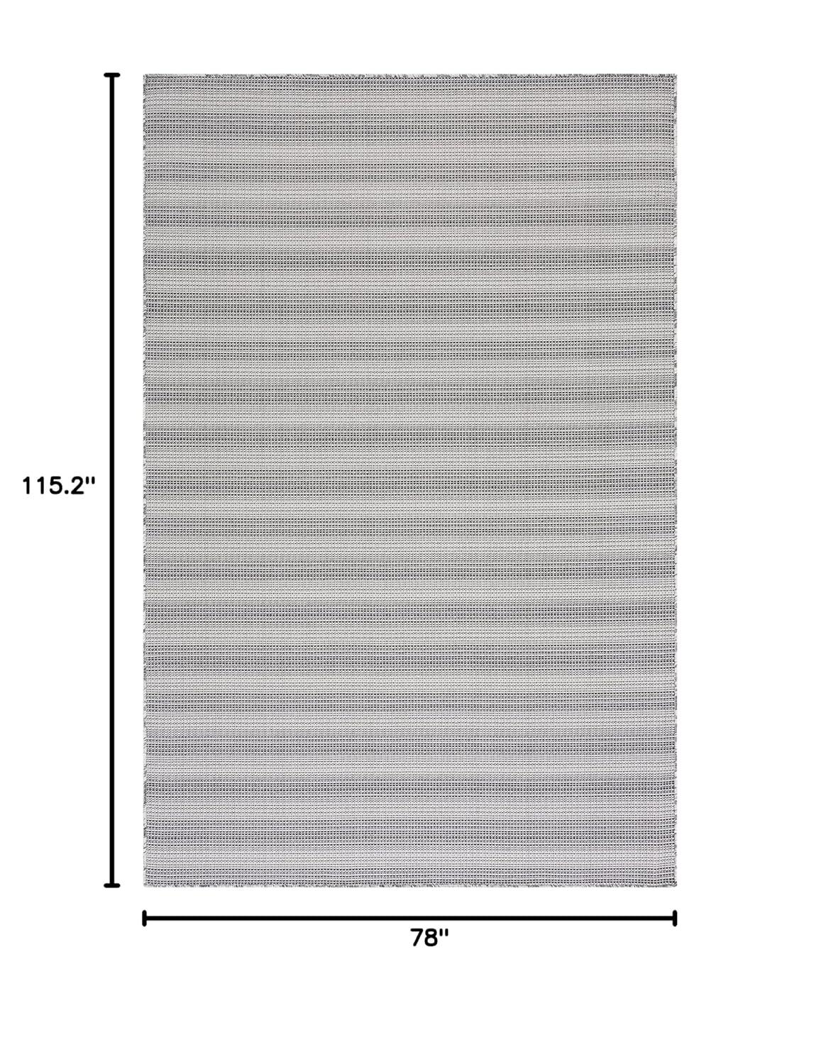 Hampton HTN231 Power Loomed Indoor/Outdoor Area Rug - Black/Gray - 6'5"x9'6" - Safavieh.