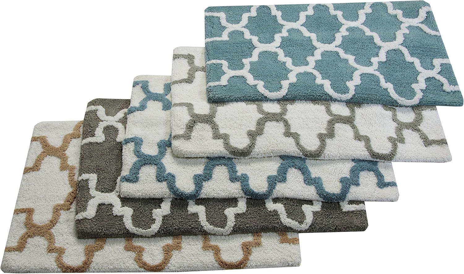 Saffron Fabs Bath Rug, Geomatric Pattern, Assorted Colors and Sizes