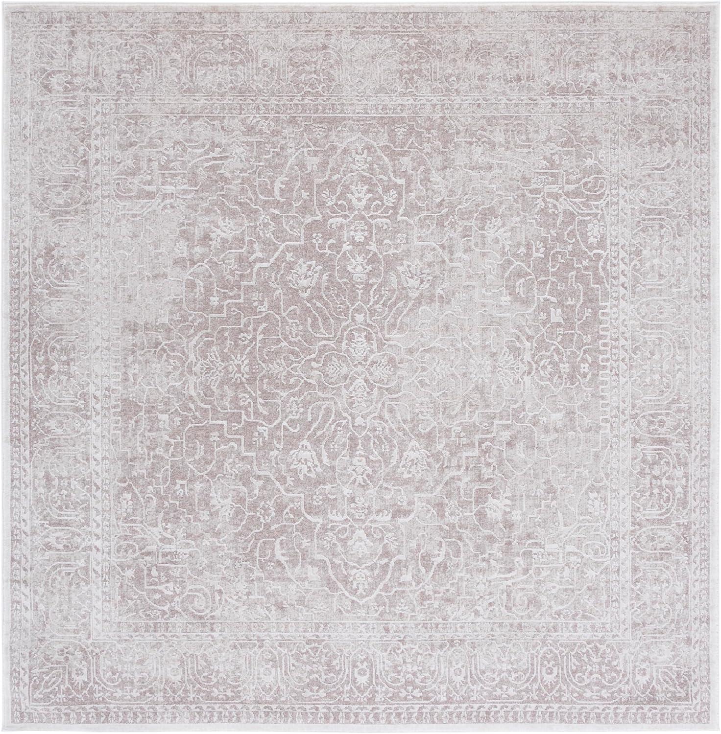 SAFAVIEH Reflection Dolkar Traditional Area Rug, Beige/Cream, 12' x 12' Square