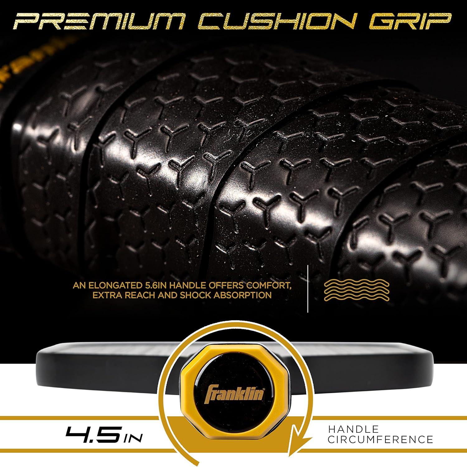 Franklin Sports Pro Pickleball Paddles - Signature Series STK Carbon Fiber Pickleball Paddle - USA Pickleball (USAPA) Approved Tournament Paddle - Polypropylene Core Pro Paddles - 14.5mm 16mm Cores 17mm