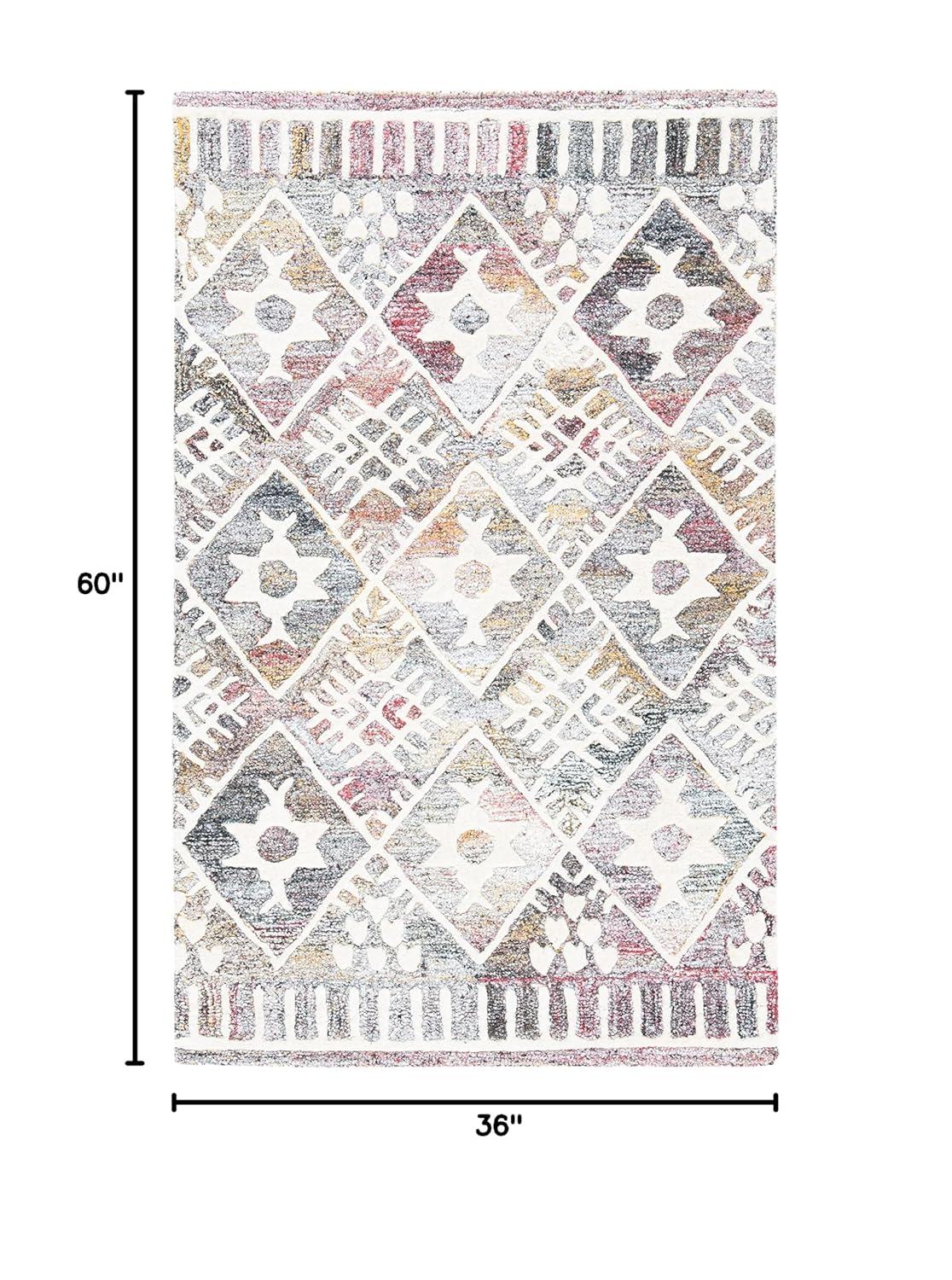 Roslyn ROS803 Hand Tufted Area Rug - Red/Ivory - 3'x5' - Safavieh.
