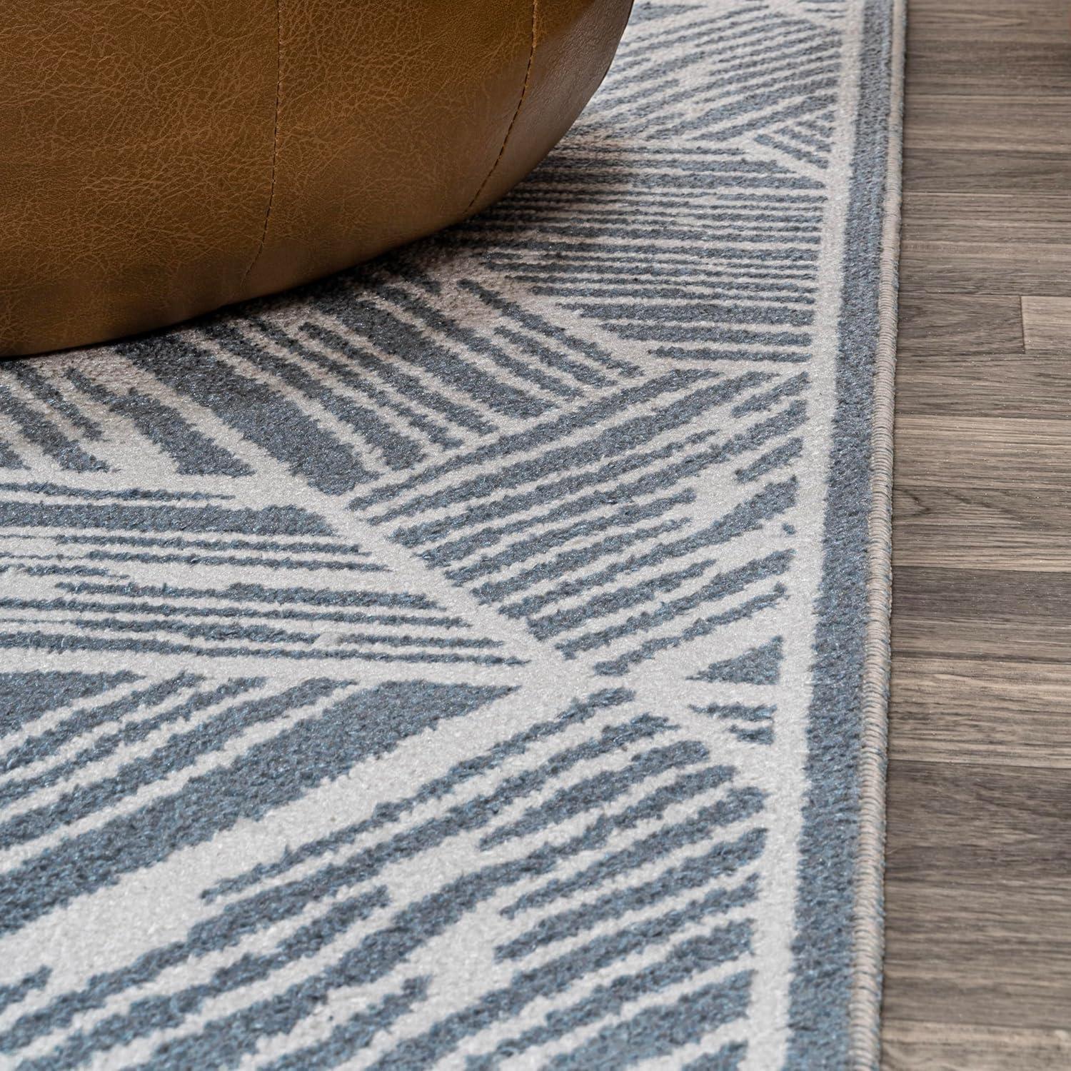 JONATHAN Y Vector Modern Coastal Geometric Machine-Washable Area Rug