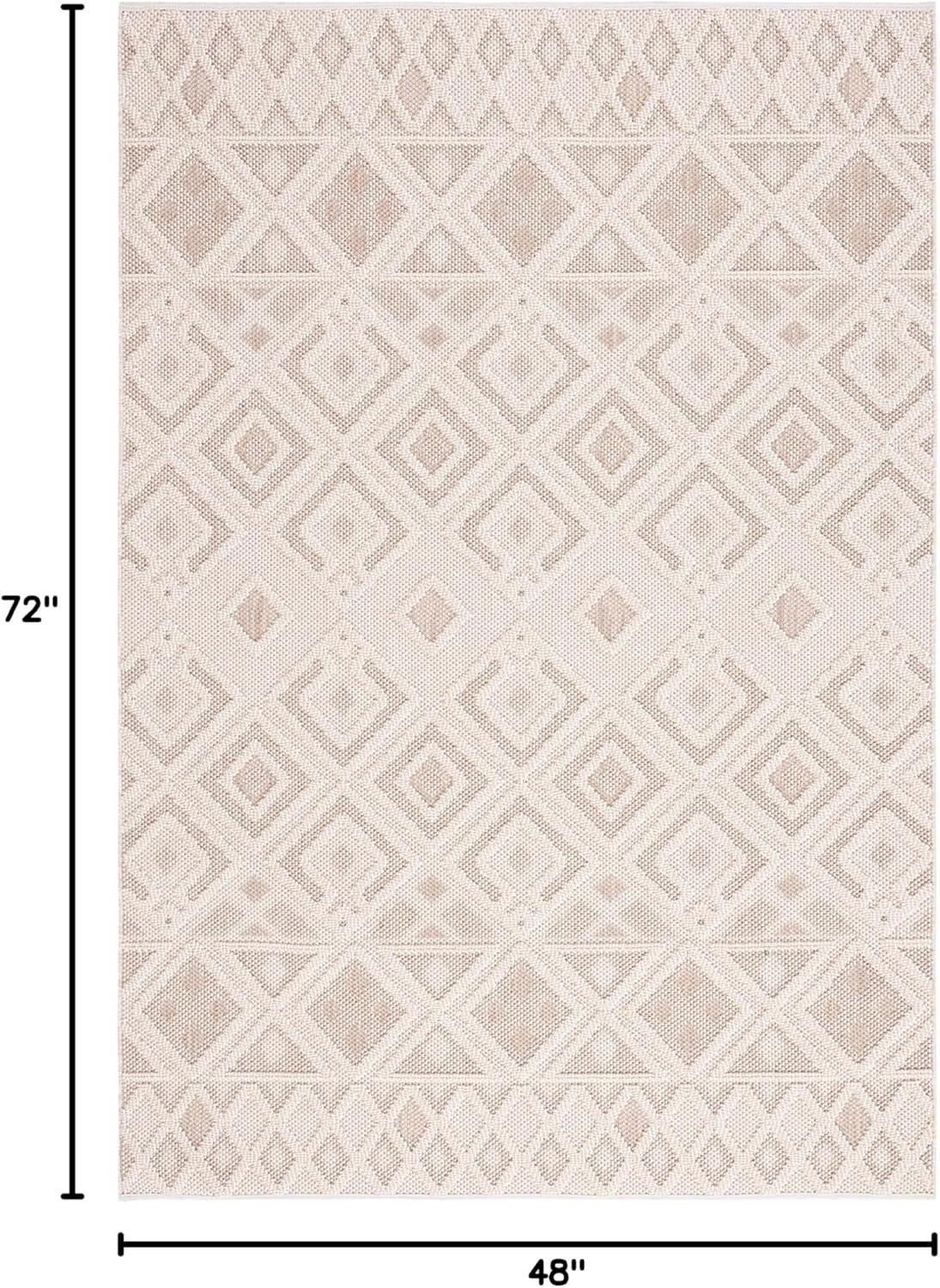 Global GLB404 Power Loomed Indoor Area Rug - Beige/Ivory - 8'x10' - Safavieh