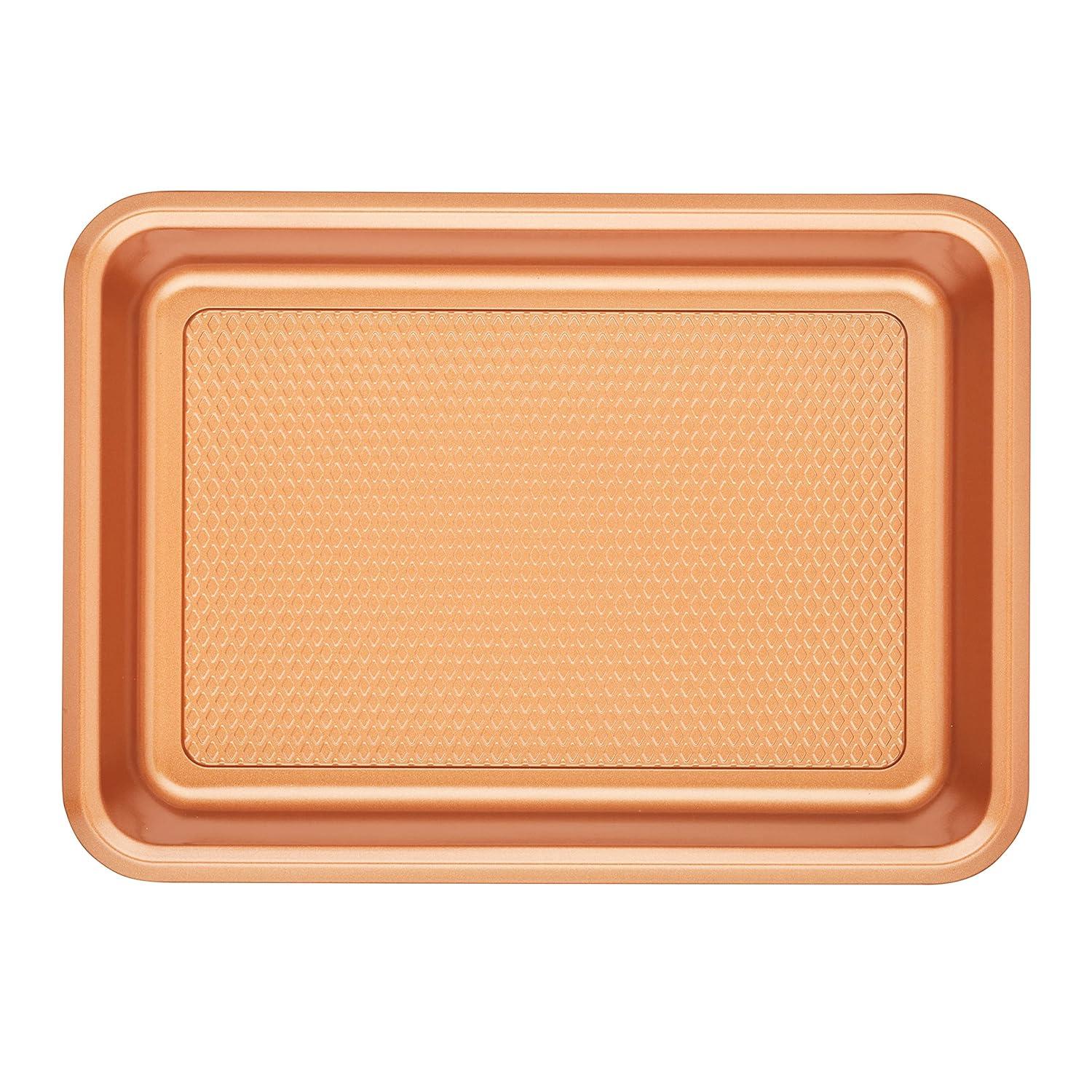 Ayesha Curry Ayesha Curry Bakeware Nonstick Cookie Pan, Loaf Pan, And Cake Pan Set, 7-Piece, Copper