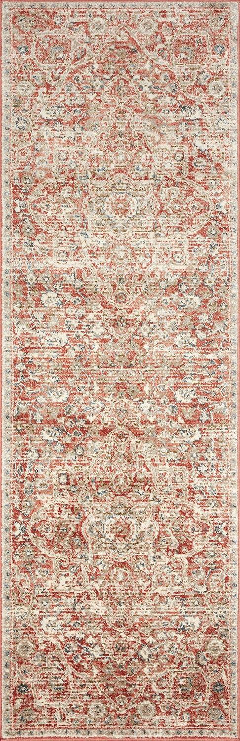 Loloi II Saban SAB-02 Oriental Rust / Beige Area Rug 5'-3" x 7'-6"