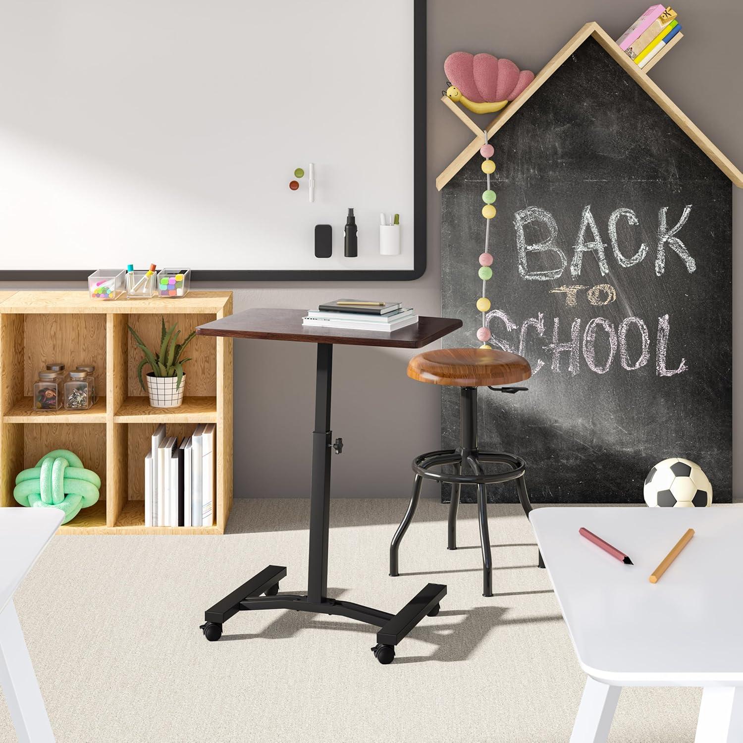Seville Classics AIRLIFT® 24'' W Rolling Desk or Stand with Wheels & Reviews | Wayfair