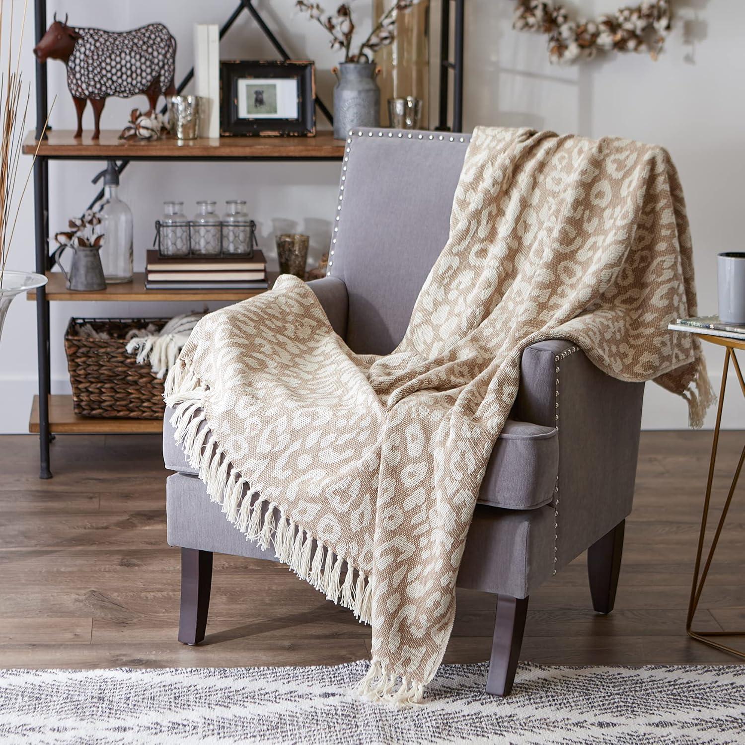 Leopard Print Throw - Design Imports