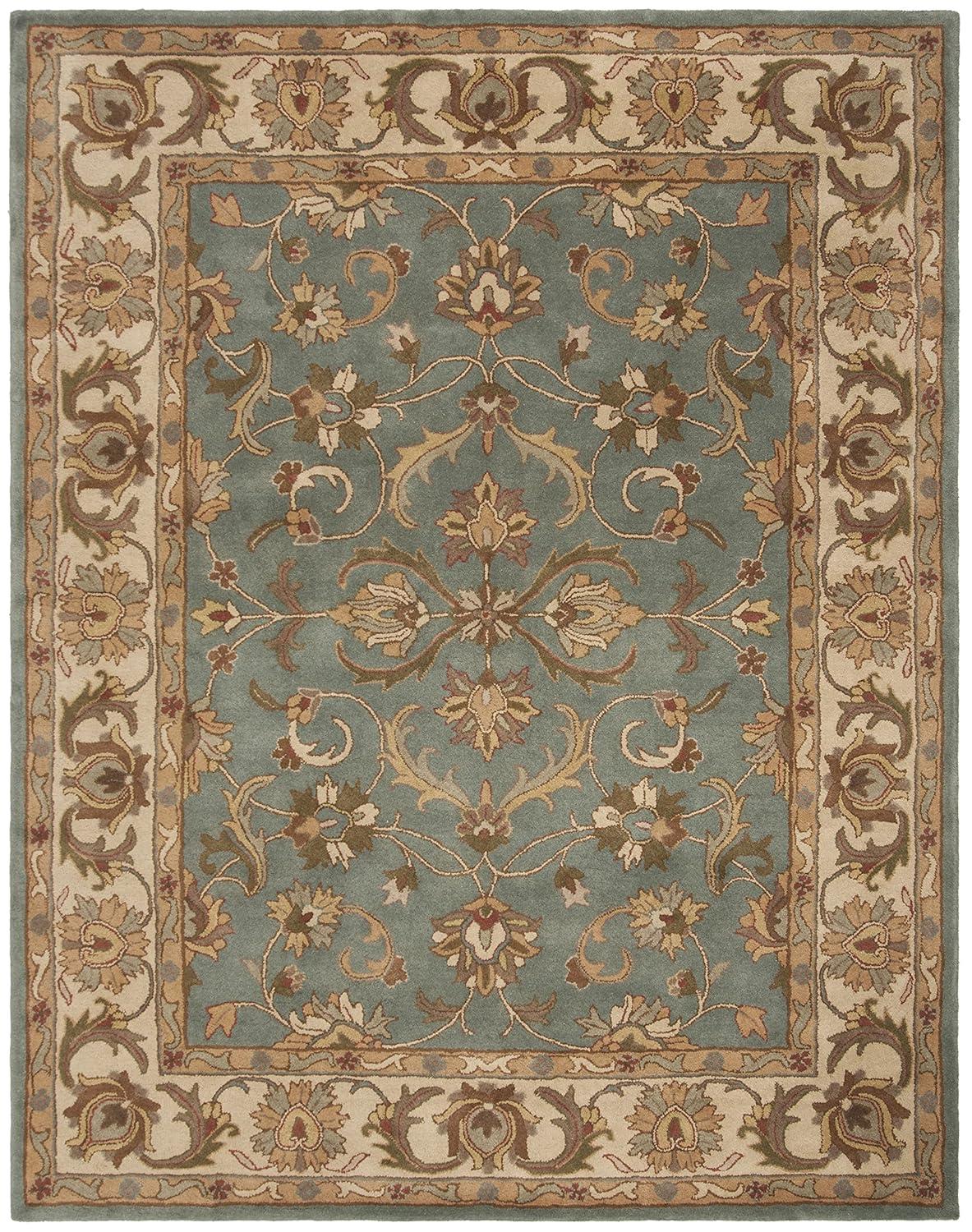 Heritage HG811 Hand Tufted Area Rug - Blue/Beige - 8'3"x11' - Safavieh.