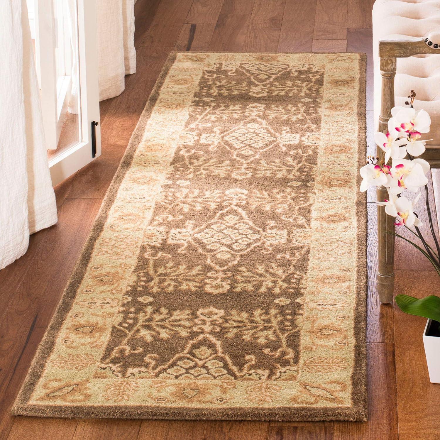 SAFAVIEH Bergama Tarah Oriental Wool Area Rug, Brown/Green, 2' x 3'