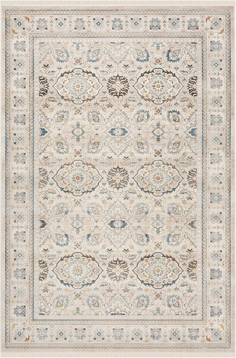 Ivory Elegance 5' x 7' Synthetic Easy-Care Area Rug