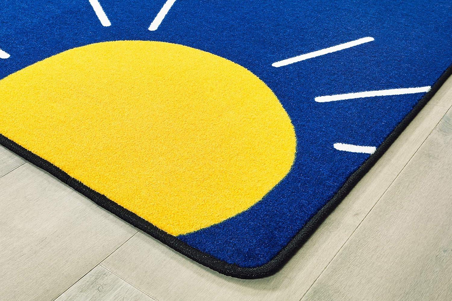 Carpets for Kids 8412 7 ft. 6 in. x 12 ft. Rectangle Premium Rainbow Seating Rug