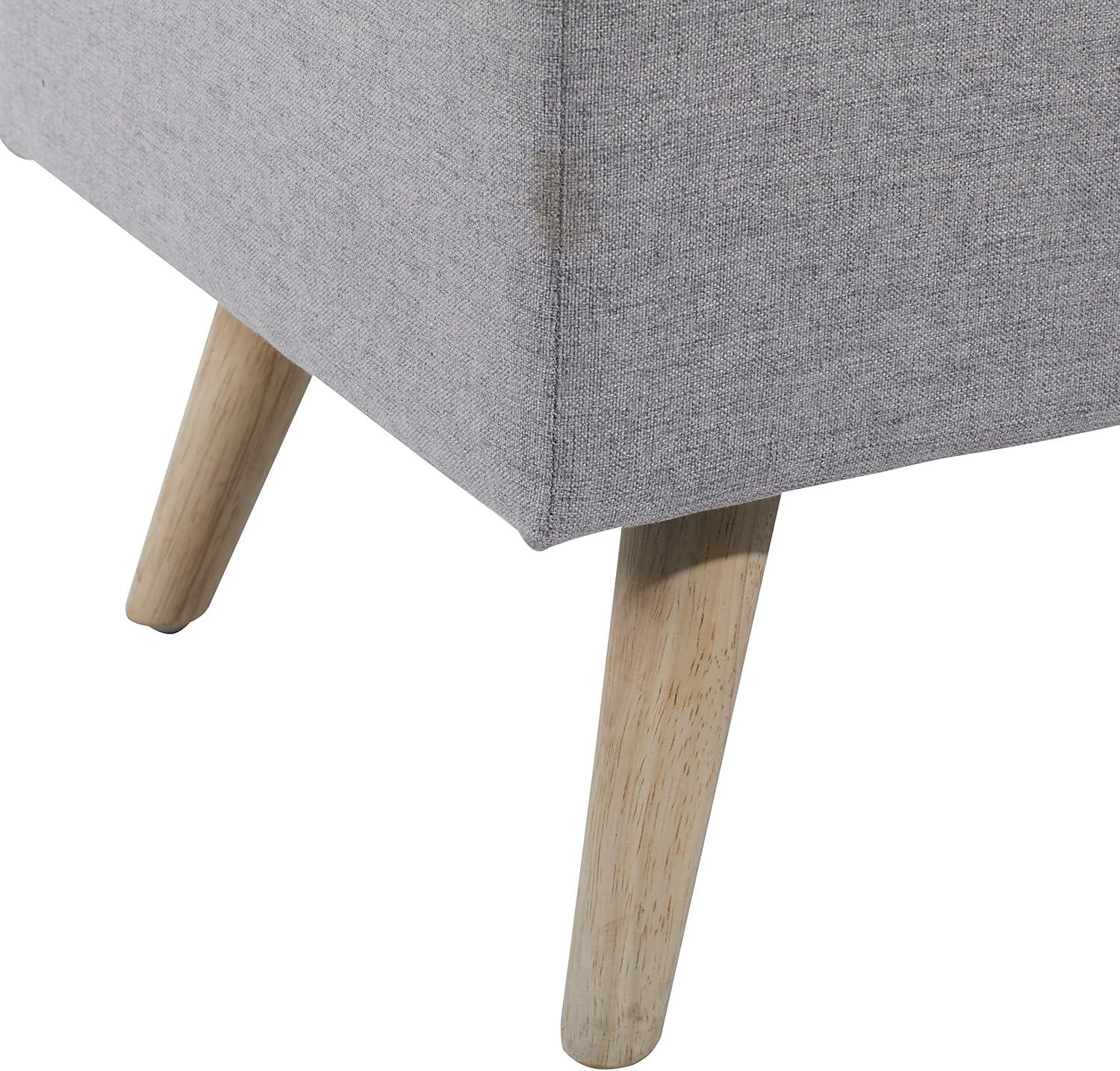 Contemporary Storage Bench Gray - Olivia & May