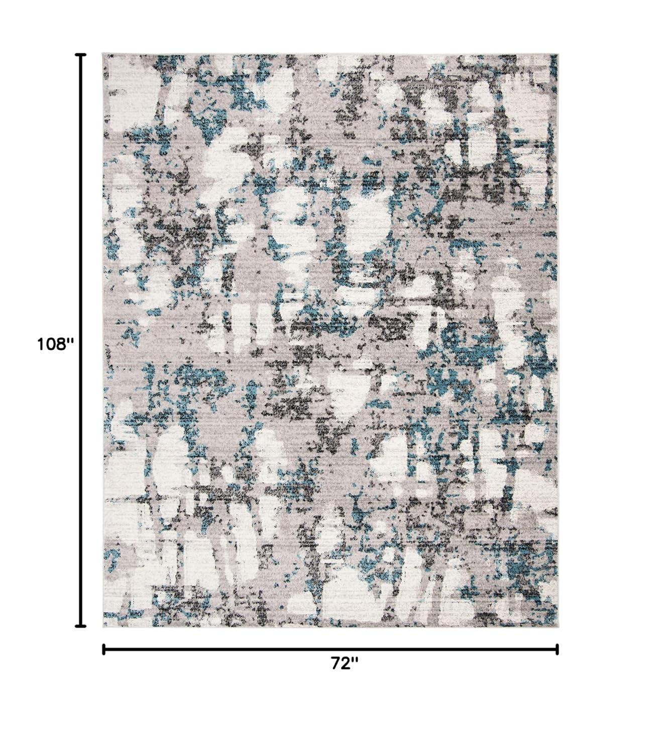 SAFAVIEH Skyler Langston Distressed Area Rug, Grey/Purple, 6' x 9'