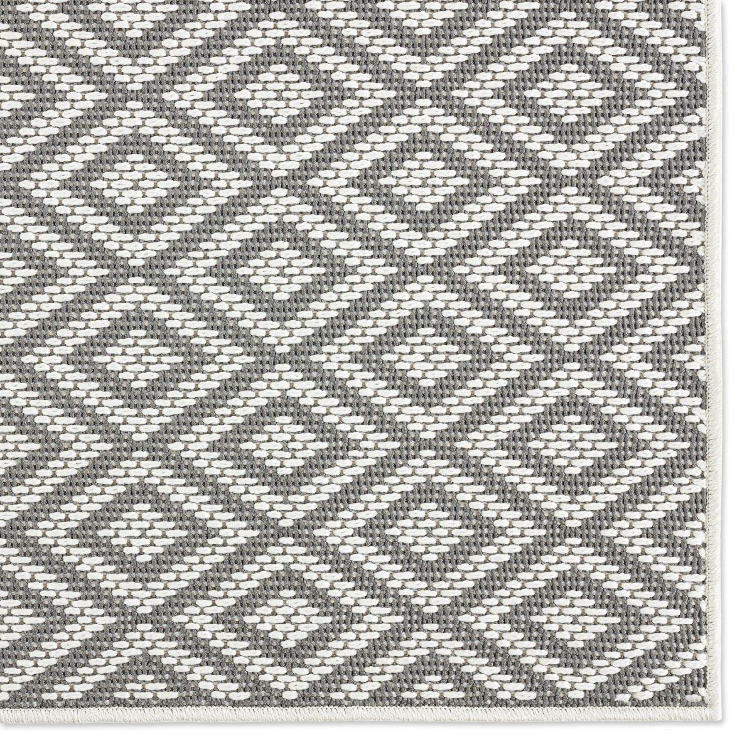 5'3" x 7'3" Tripoli Lydia Indoor/Outdoor Rug Gray/Cream - Home Dynamix