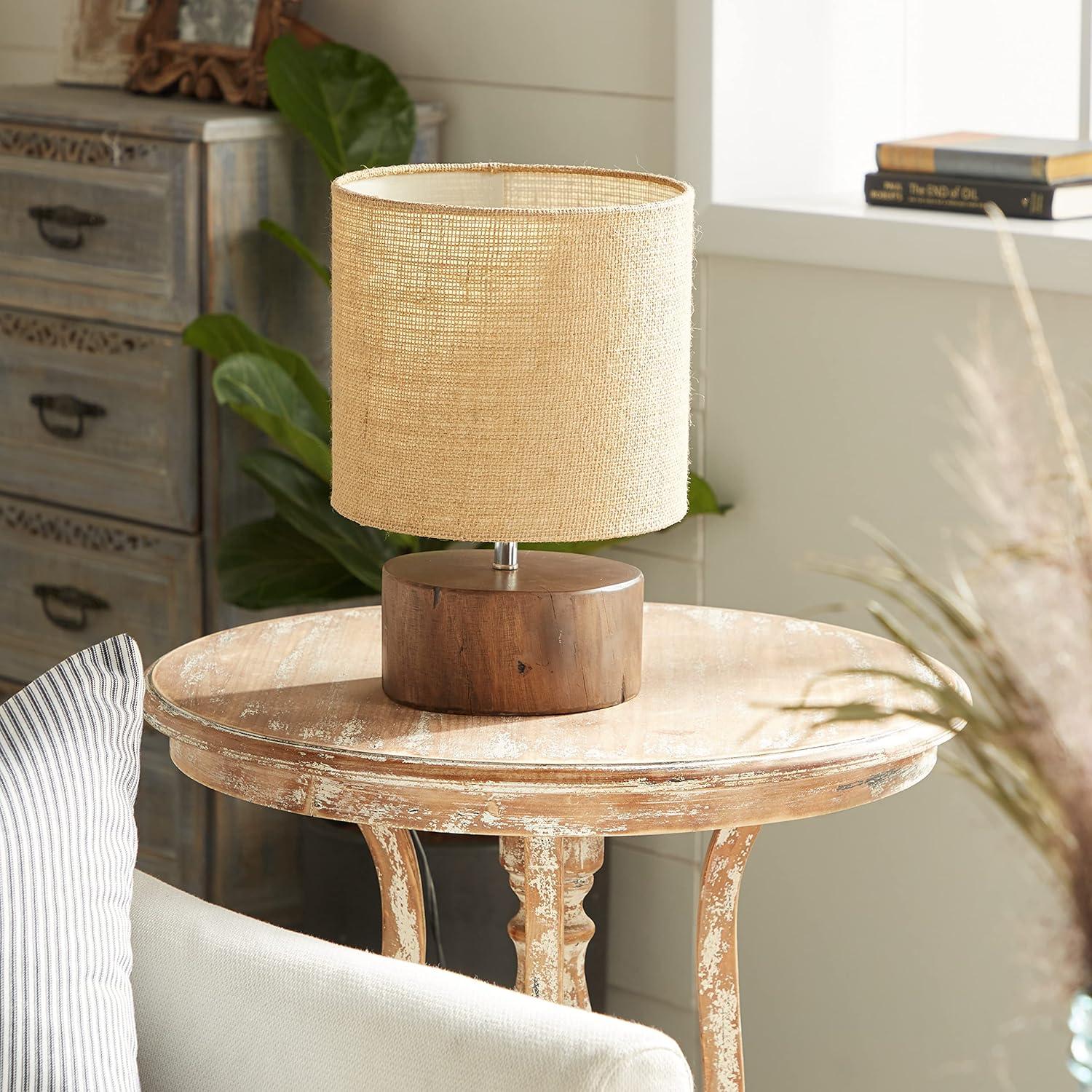 Wood Table Lamp with Shade