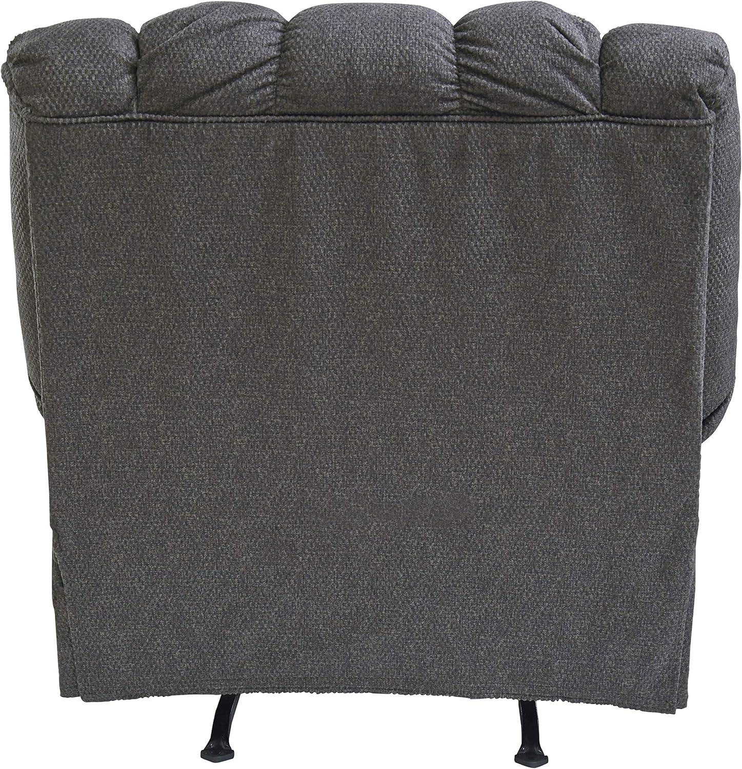 Charcoal Microfiber Massage Recliner with Metal Frame