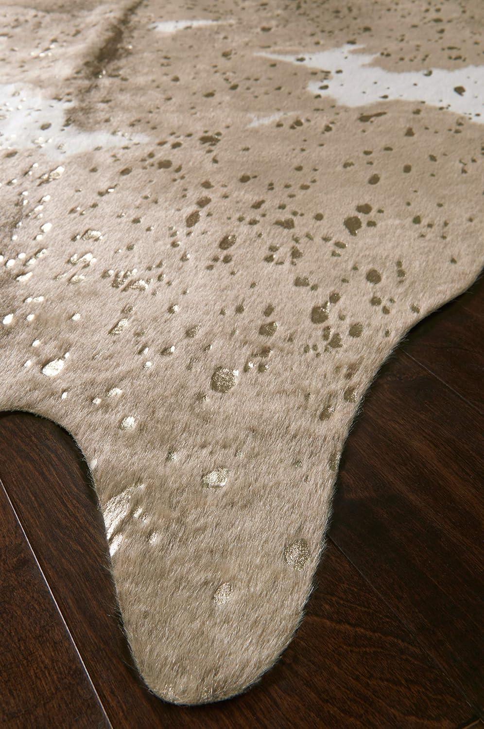 Loloi II Bryce Faux Cowhide Taupe / Champagne Area Rug