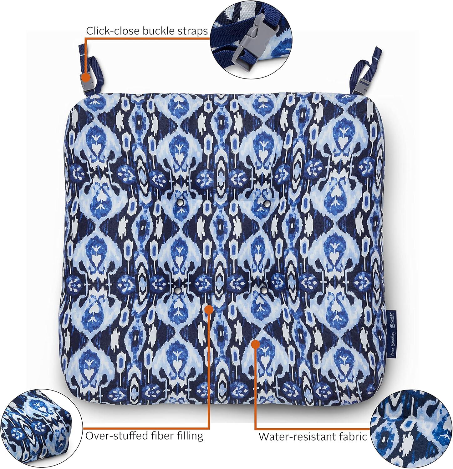 Vera Bradley by Classic Accessories Water-Resistant Patio Chair Cushions