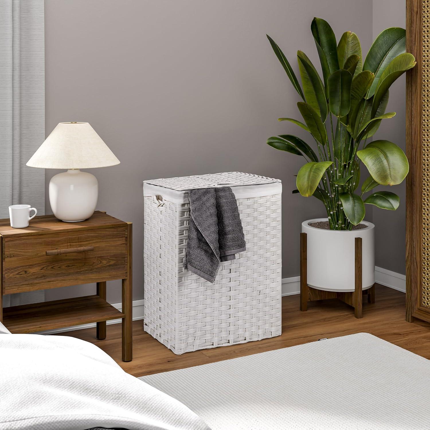 Handwoven Rectangle Laundry Hamper