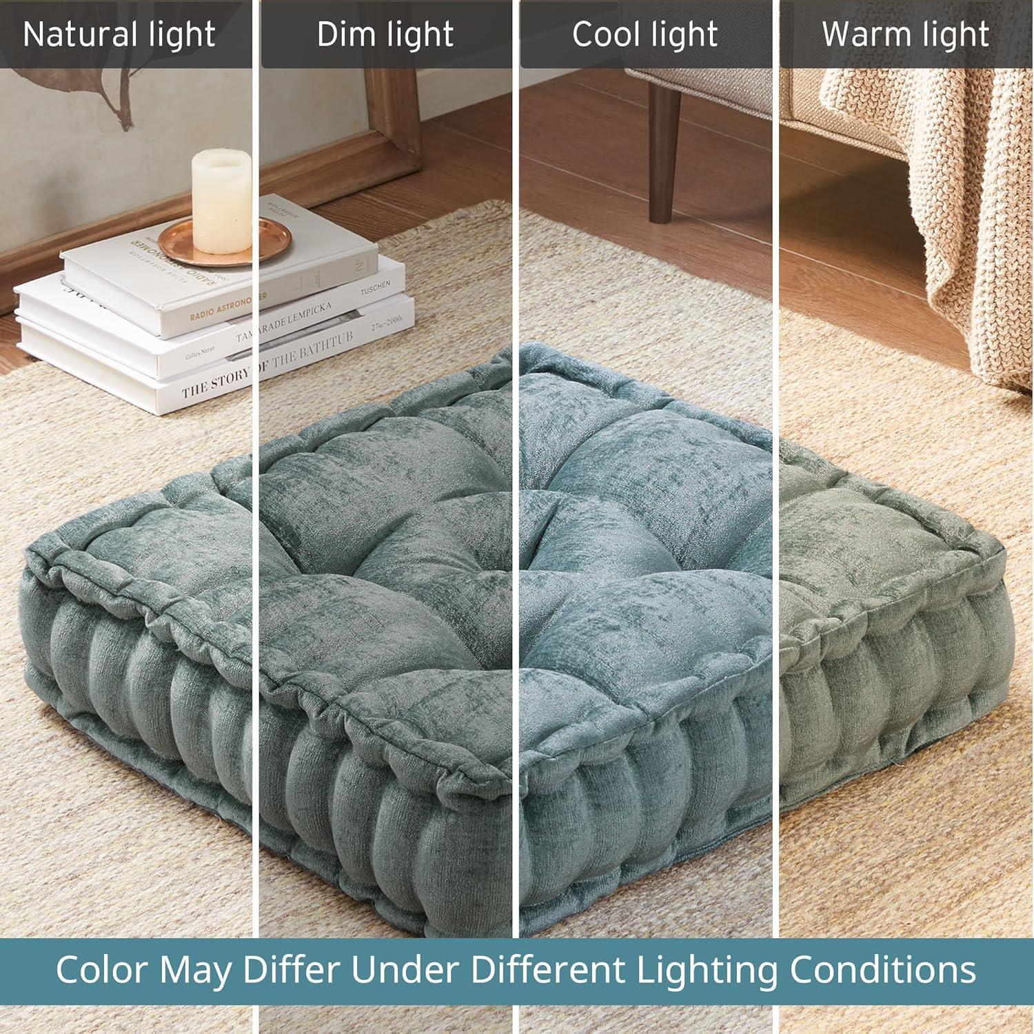Intelligent Design Azza Poly Chenille Square Floor Pillow Cushion