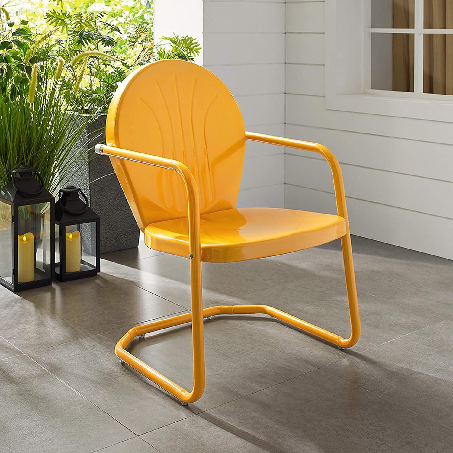 Tangerine Metal Outdoor Lounge Chair