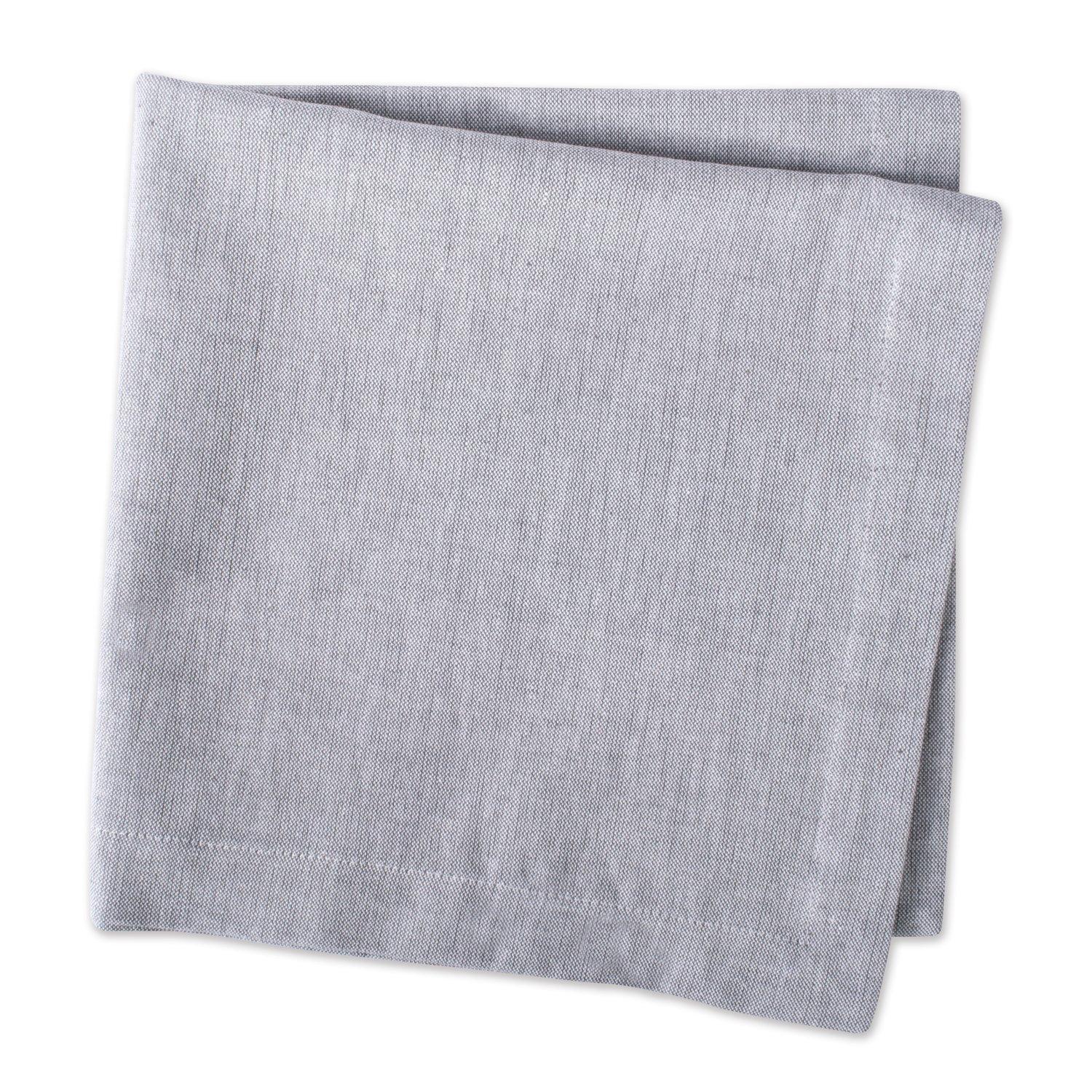 Design Imports  Chambray Napkin Set 6 Piece, Gray, 20X20"