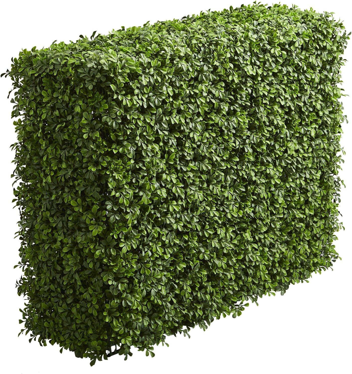 39" Boxwood Artificial Hedge - Nearly Natural: Faux Plant Divider, Mid-Century Modern Decor, Indoor/Outdoor Use