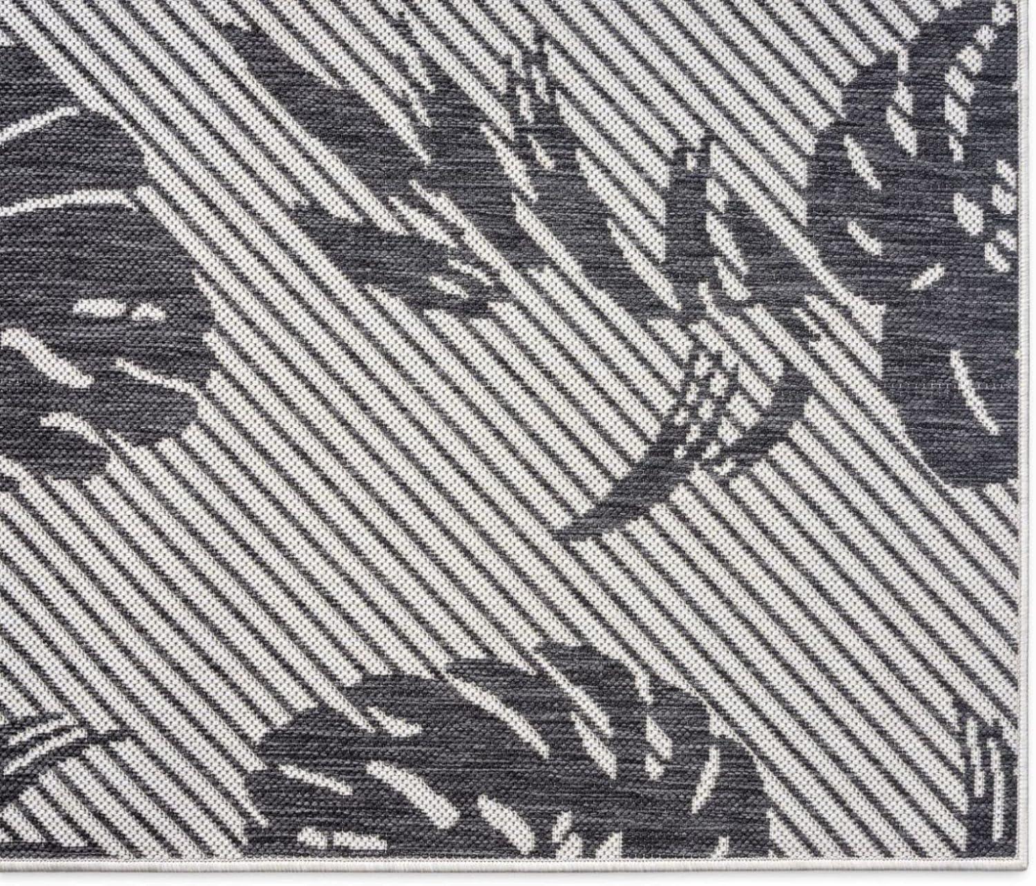 Tommy Bahama Palm Coastal Indoor/Outdoor Area Rug, Charcoal Gray