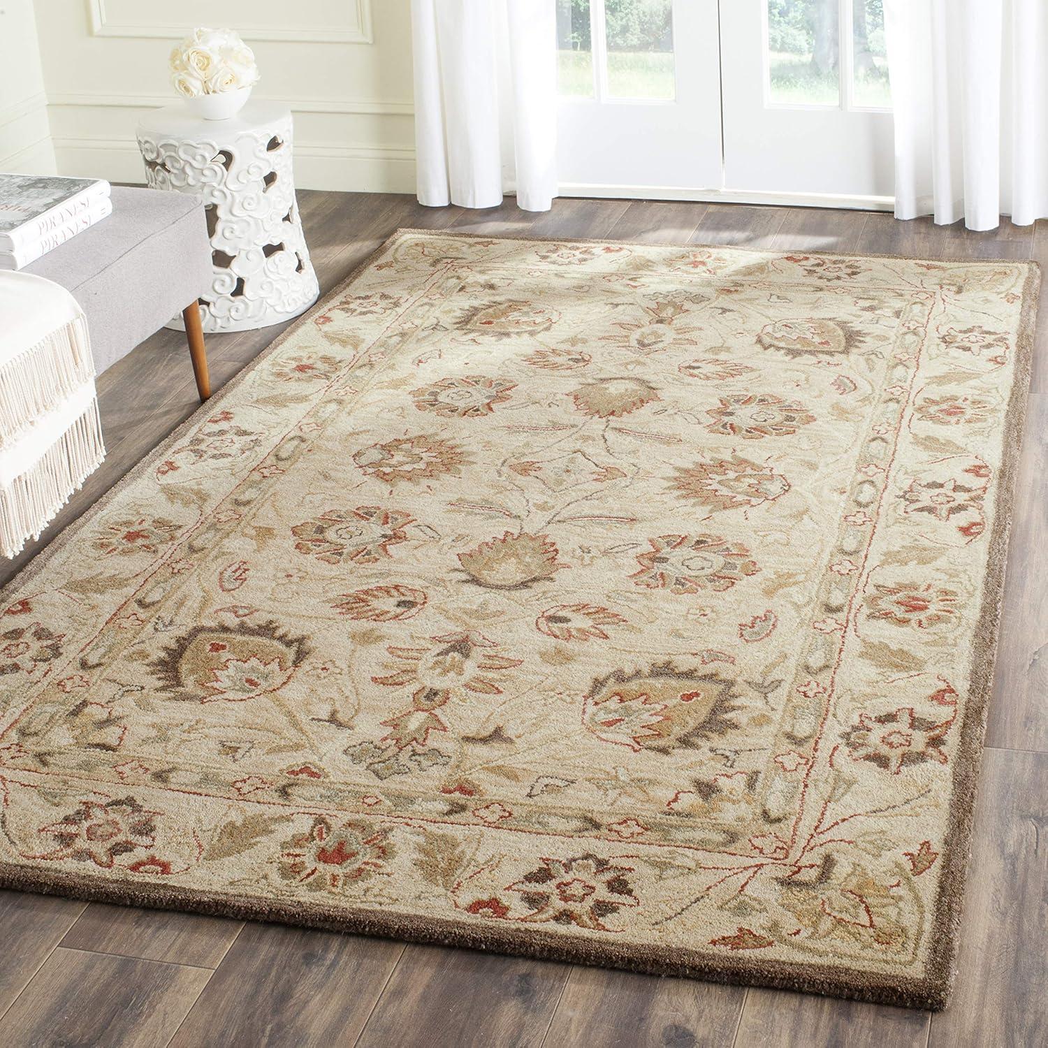 Antiquity AT812 Hand Tufted Indoor Area Rug - Beige/Beige - 6'x9' - Safavieh