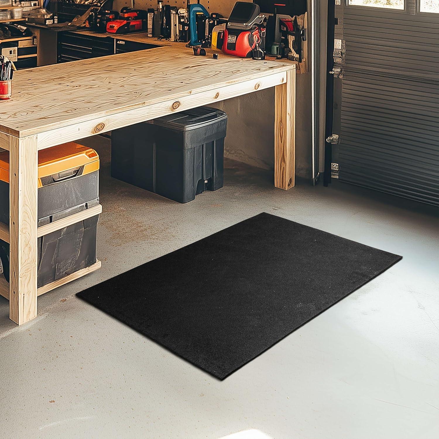 Mohawk Home Solid Multi Purpose 1/2" Non Skid Heavy Duty Rubber Gym Mat