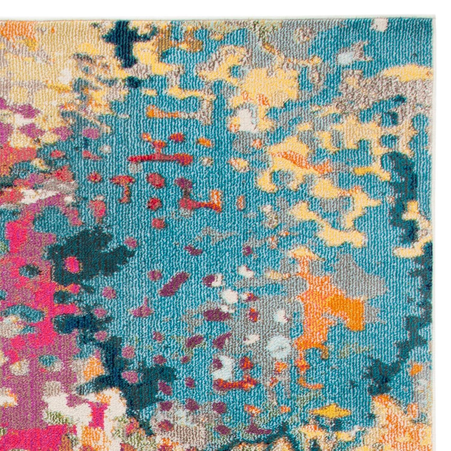Madison MAD429 Power Loomed Area Rug - Ivory/Multi - 5'x5' - Safavieh.