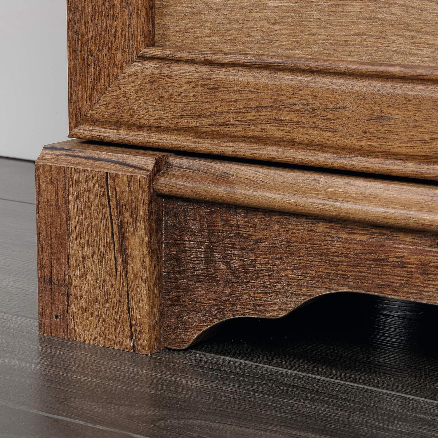 Sauder Palladia Dresser Vintage Oak: 6-Drawer Storage, Laminated Particle Board, Bedroom Organizer