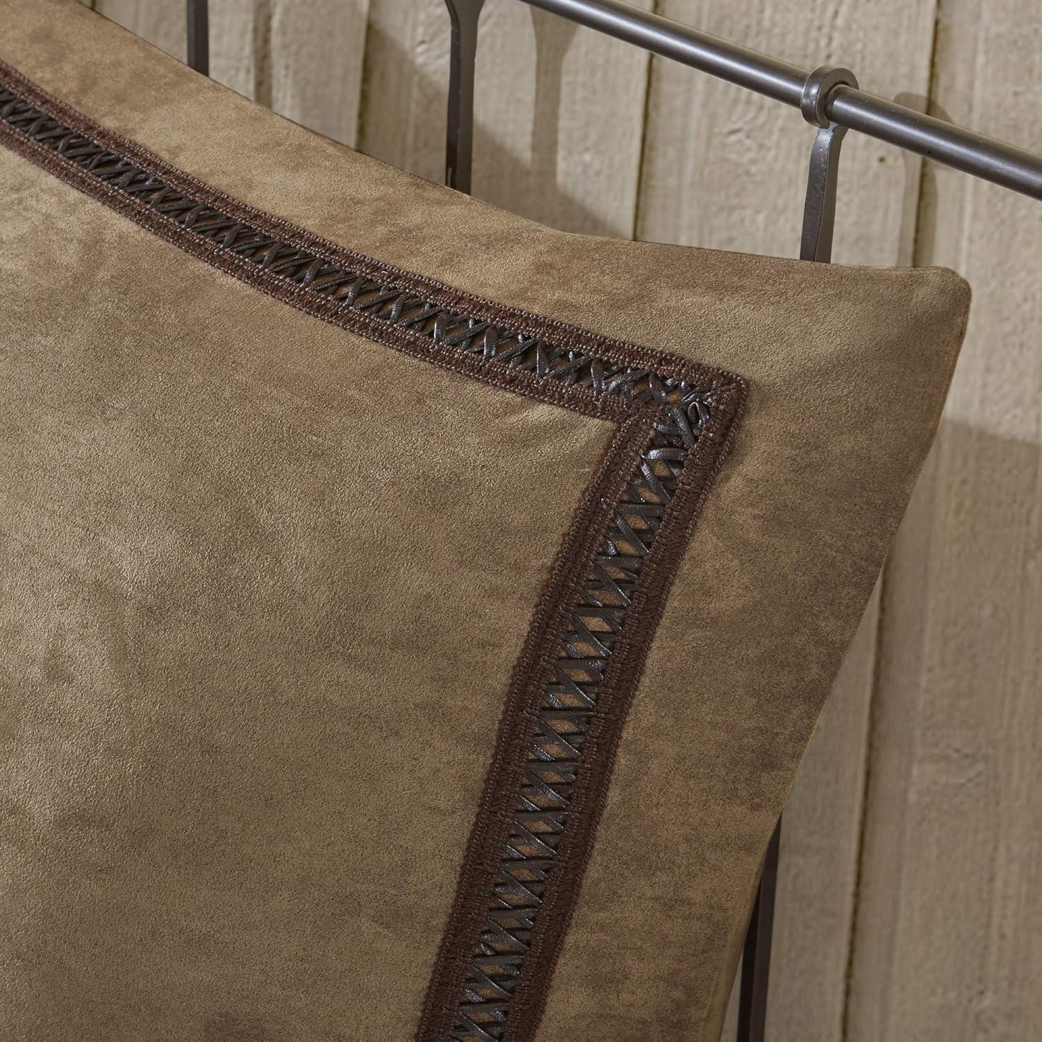 Classic Embroidered Hypoallergenic Euro Sham in Microsuede