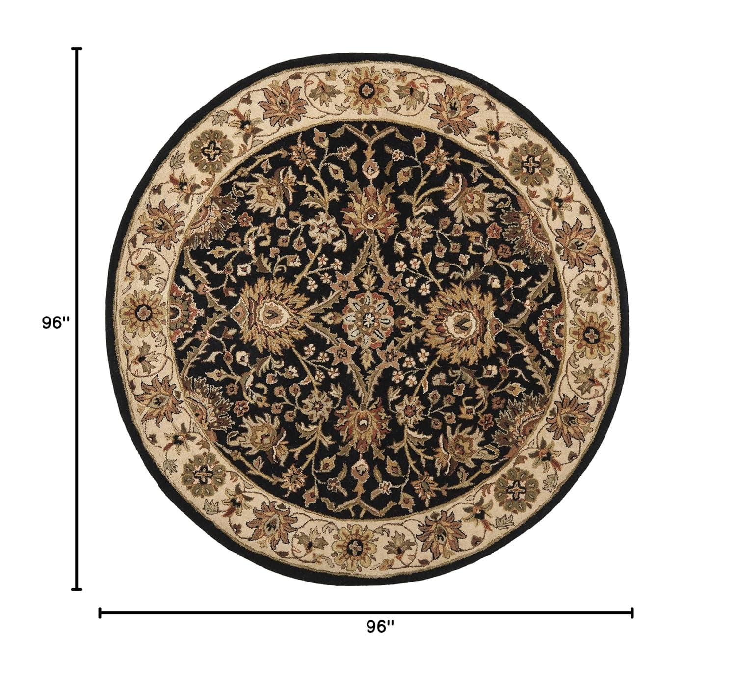 Antiquity AT249 Hand Tufted Area Rug - Black - 8' round - Safavieh.