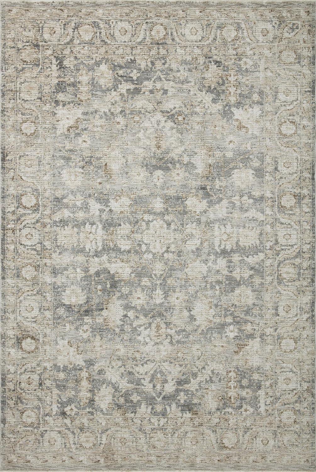 Honora Slate and Beige Vintage-Inspired Runner Rug 2'-7" x 8'-0"