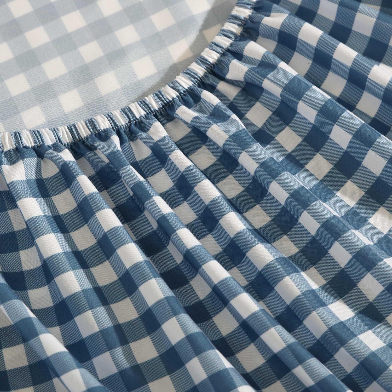 Eddie Bauer Preston Check Blue Twin Xl Sheet Set
