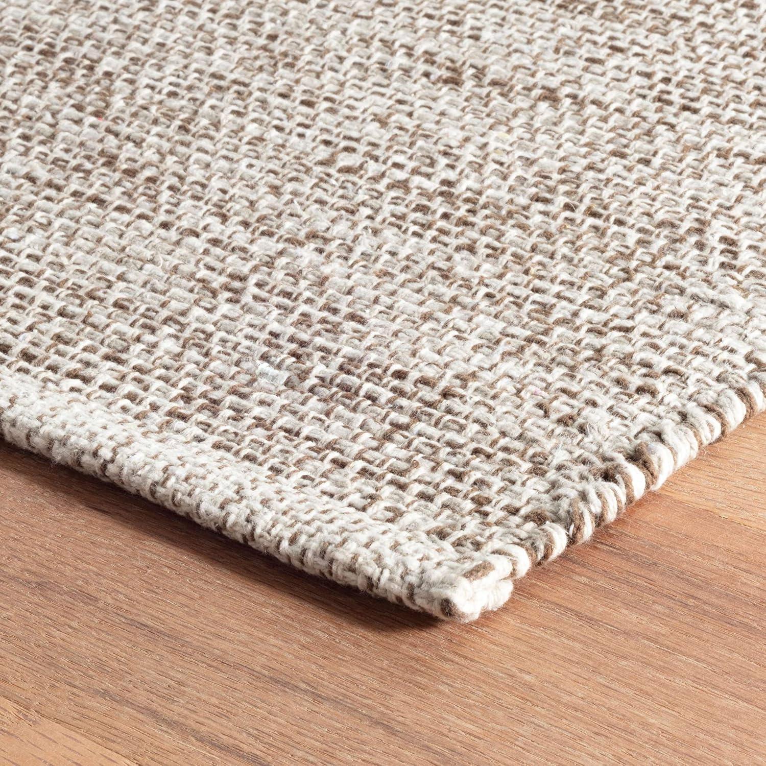 Marled Grey Handwoven Cotton Rug