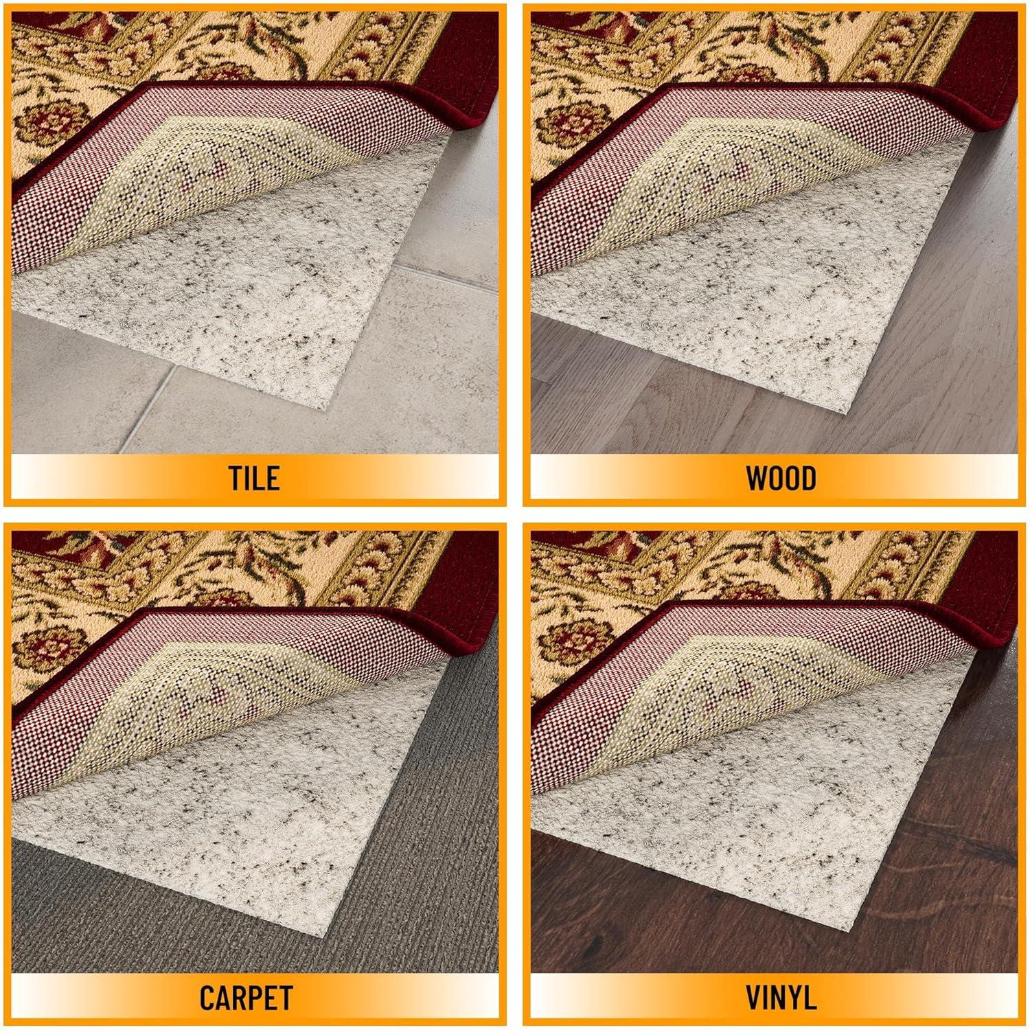 Ottomanson Non Slip Rug Pad Grip 1/8 Thick, Protection for Any Flooring Surface, Beige & Reviews | Wayfair