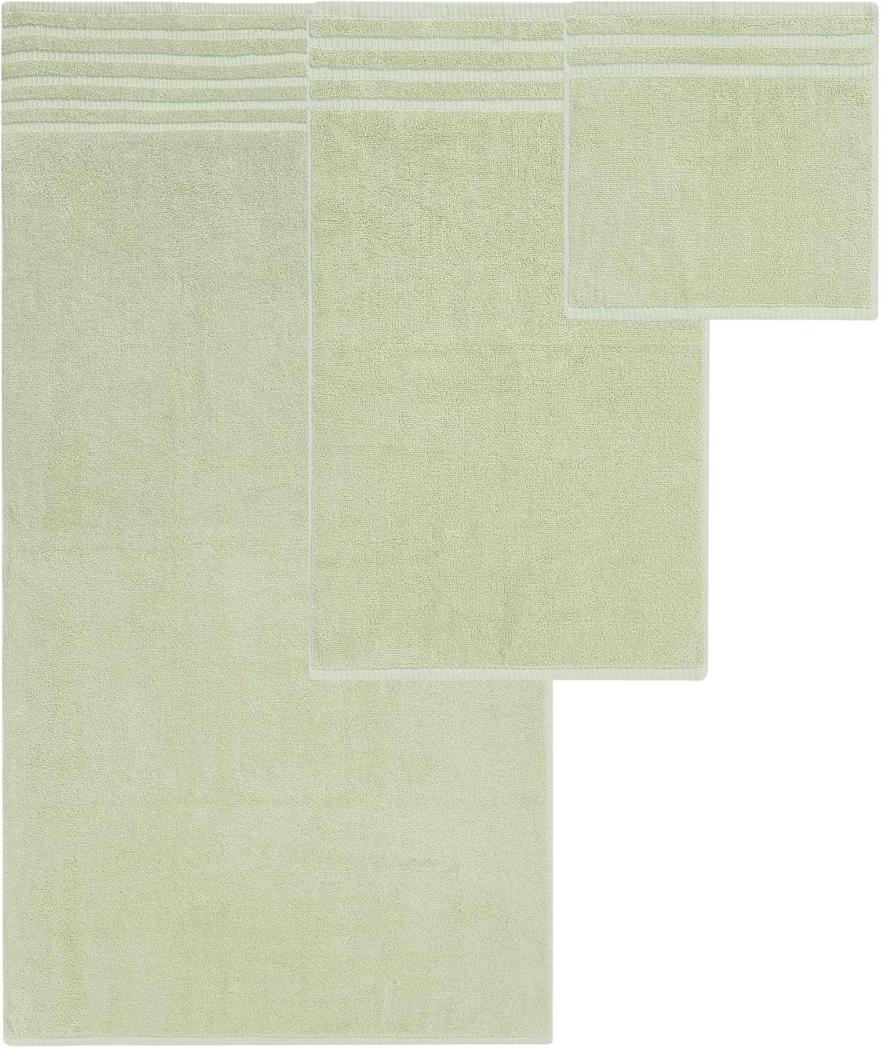 Modern Threads Oxford 6-pc Yarn Dyed Jacquard/Solid Towel Set, Green