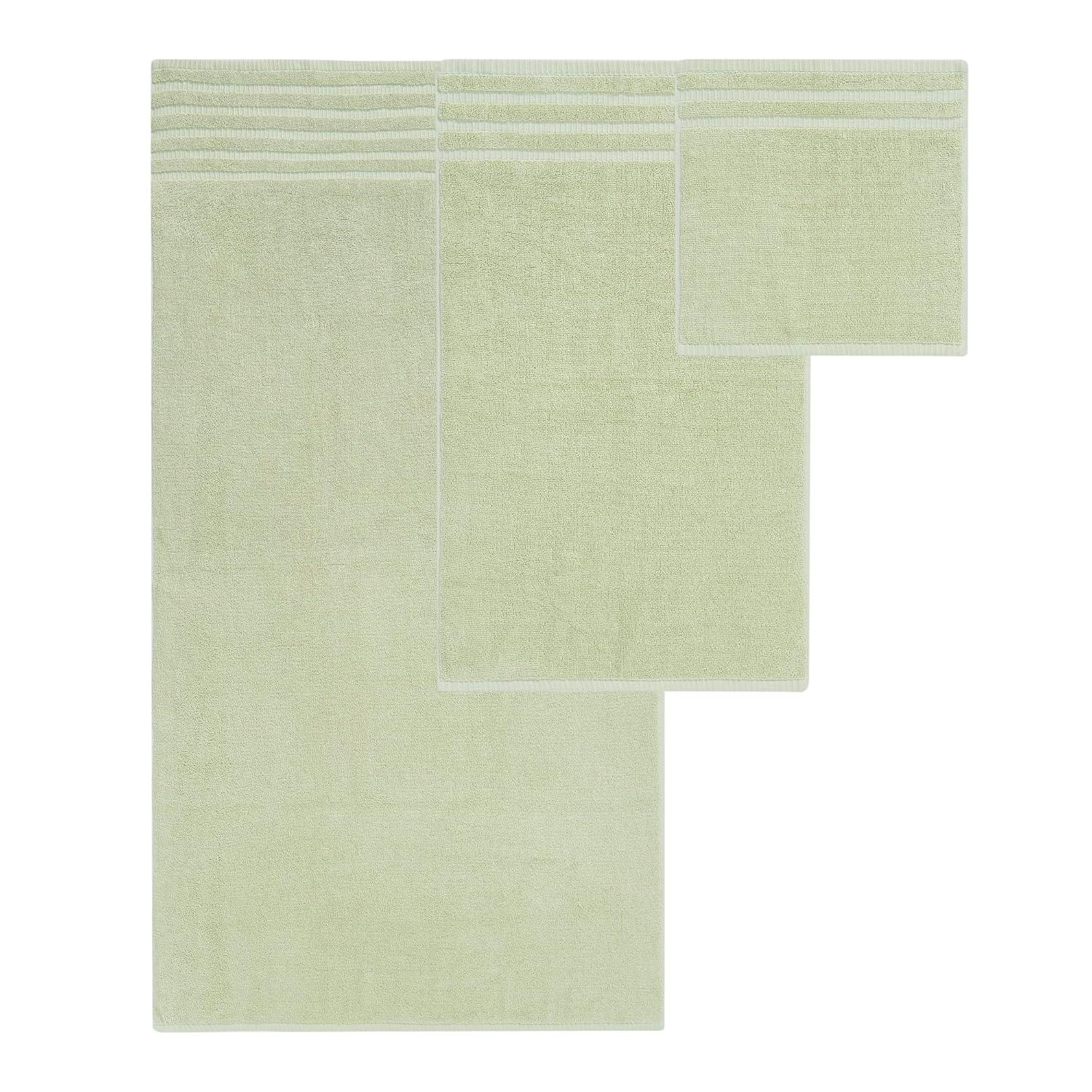 Modern Threads Oxford 6-pc Yarn Dyed Jacquard/Solid Towel Set, Green