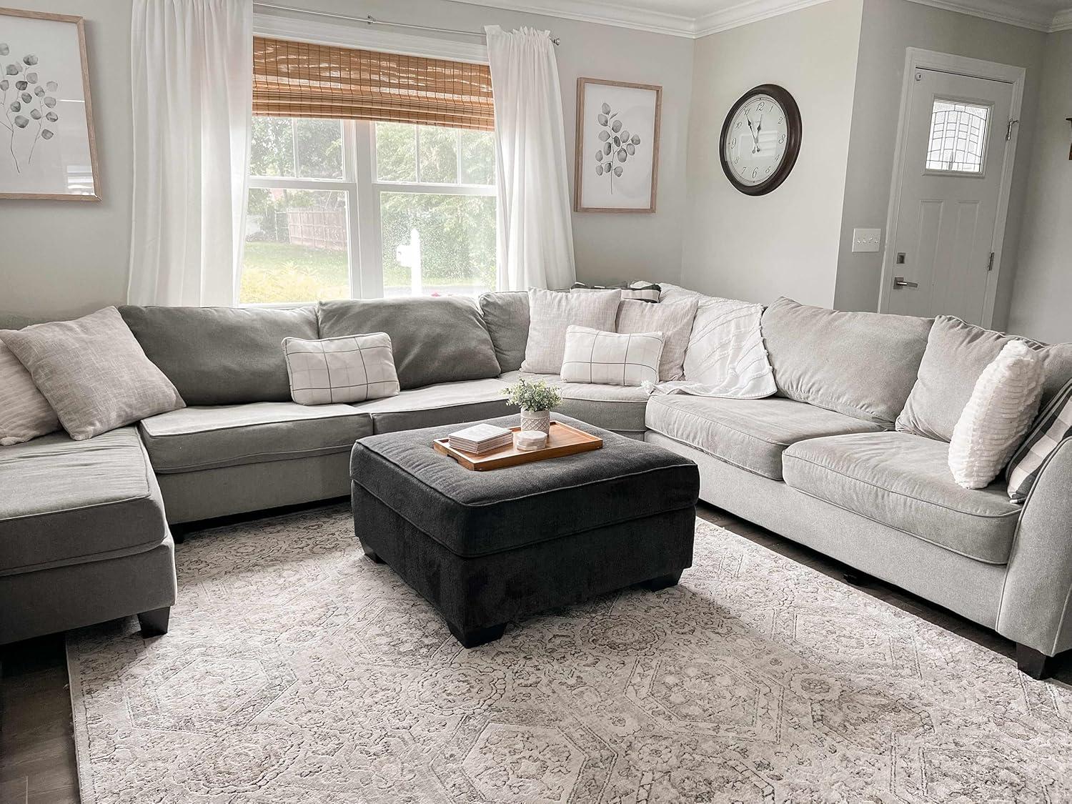 Hauteloom Rectangle Area Rug   Charcoal