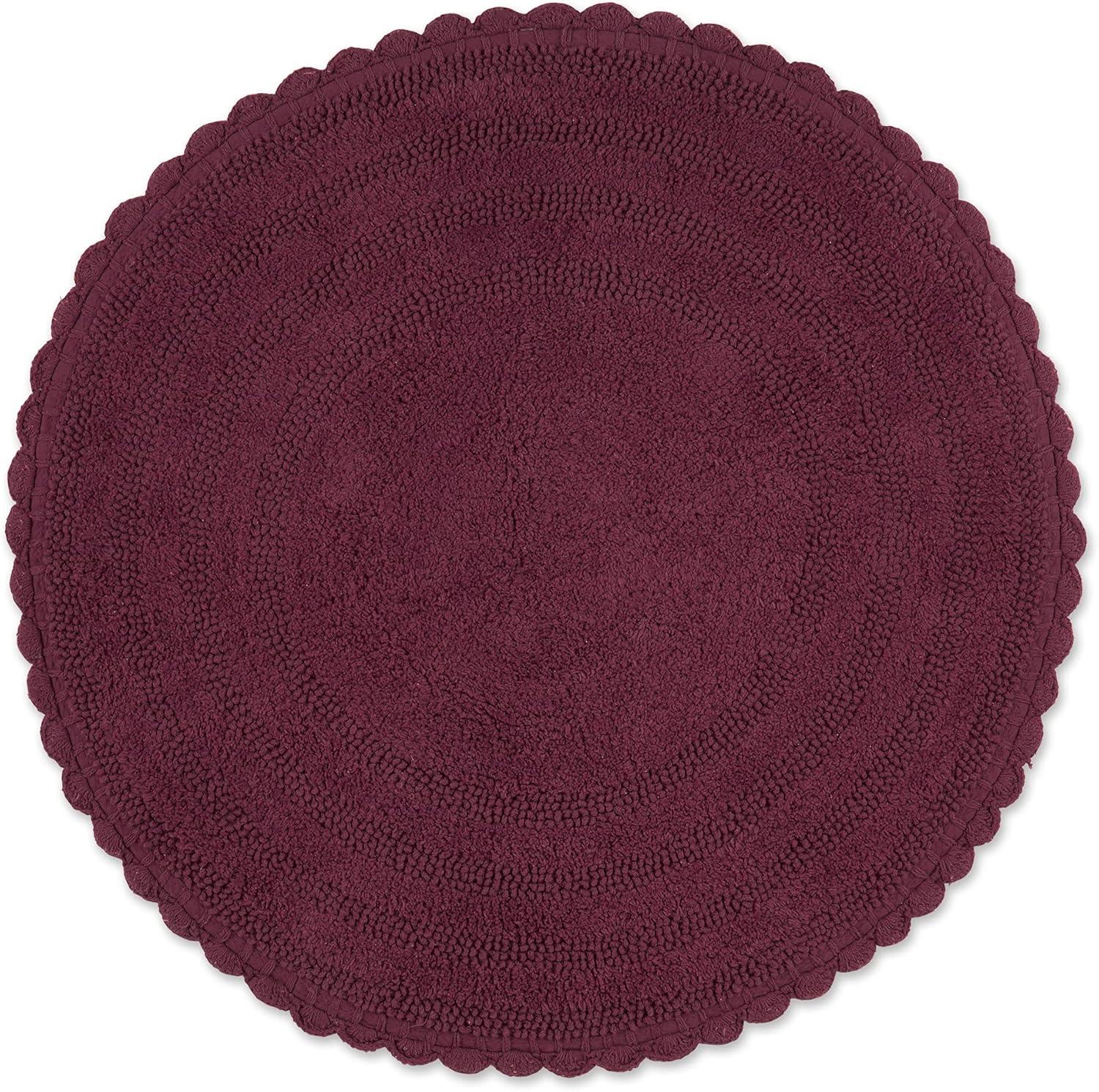 Wine Round Crochet Bath Mat