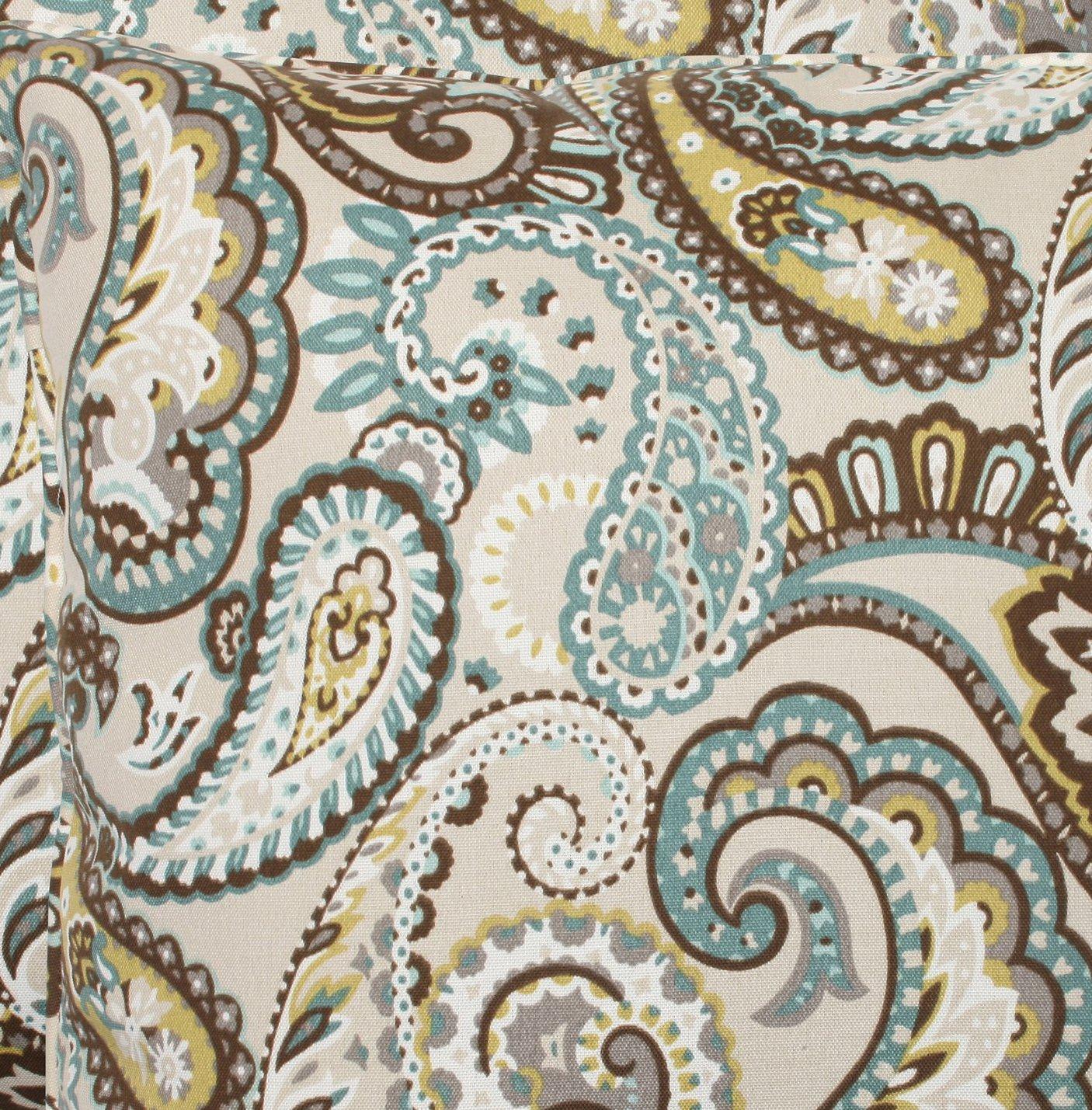 Pillow Perfect Tamara Paisley Indoor/Outdoor Reversible Throw Pillow (Set of 2)