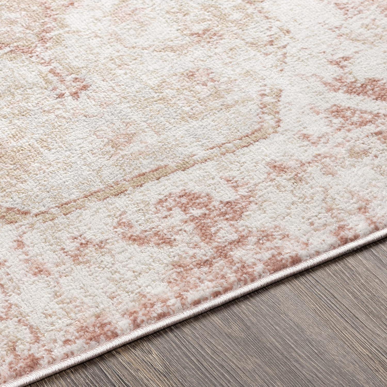 Serene Blush Square Synthetic Fur 7'10" Area Rug