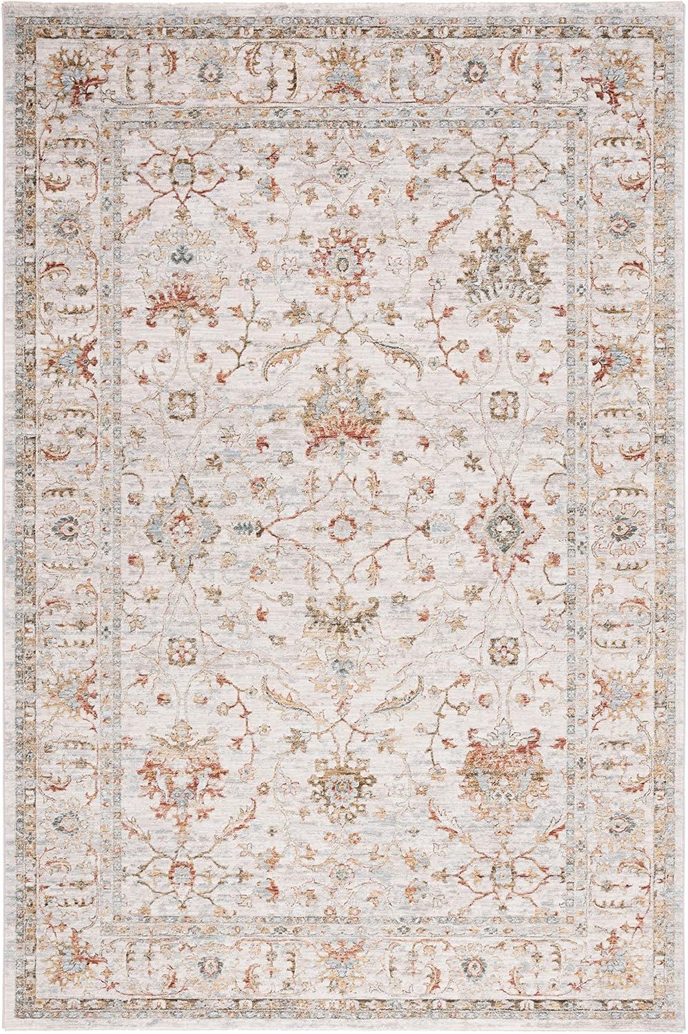 Ivory Elegance 4' x 6' Hand-Knotted Wool Blend Area Rug