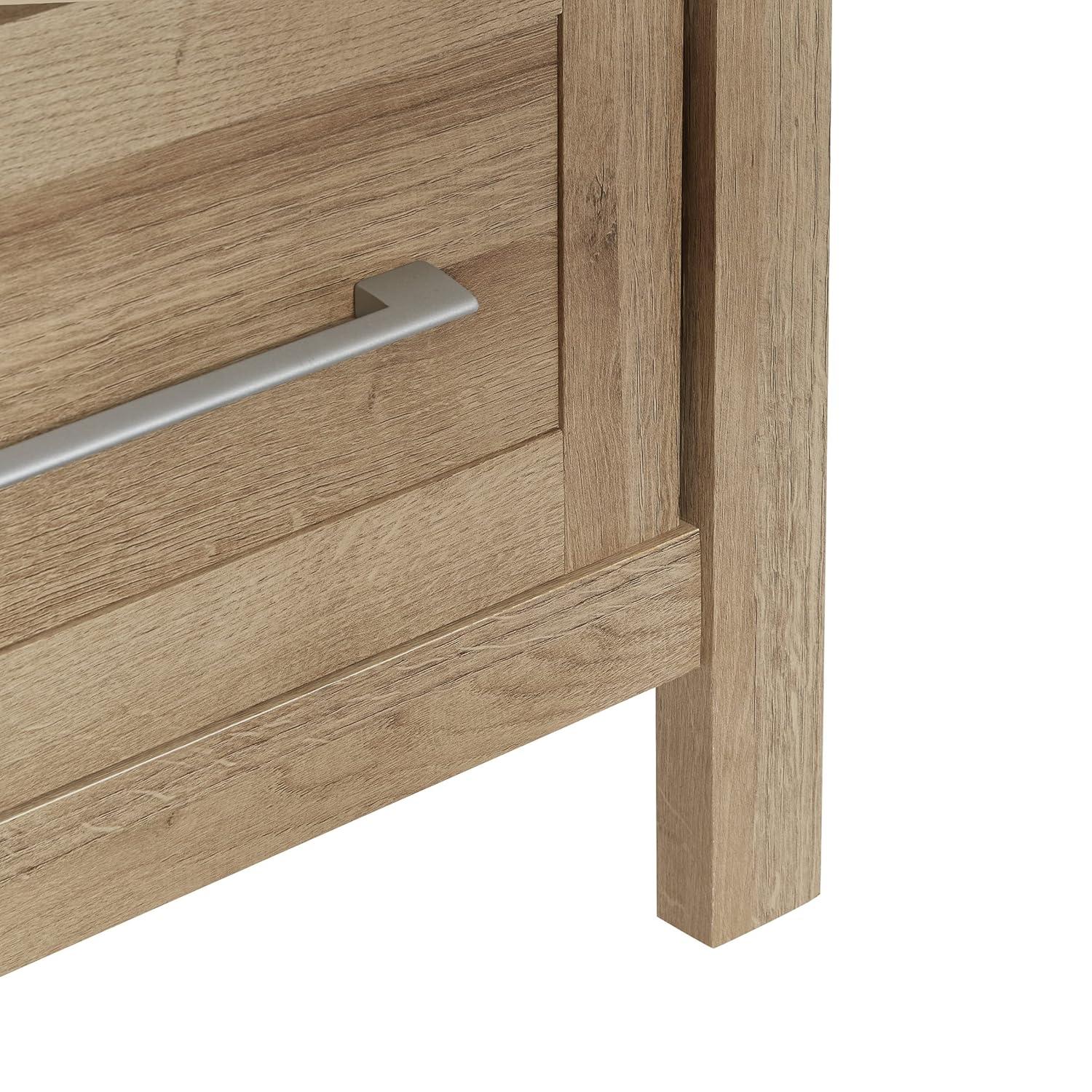 Stonebrook Nightstand with 2 USB Ports in Wood Canyon Oak Finish