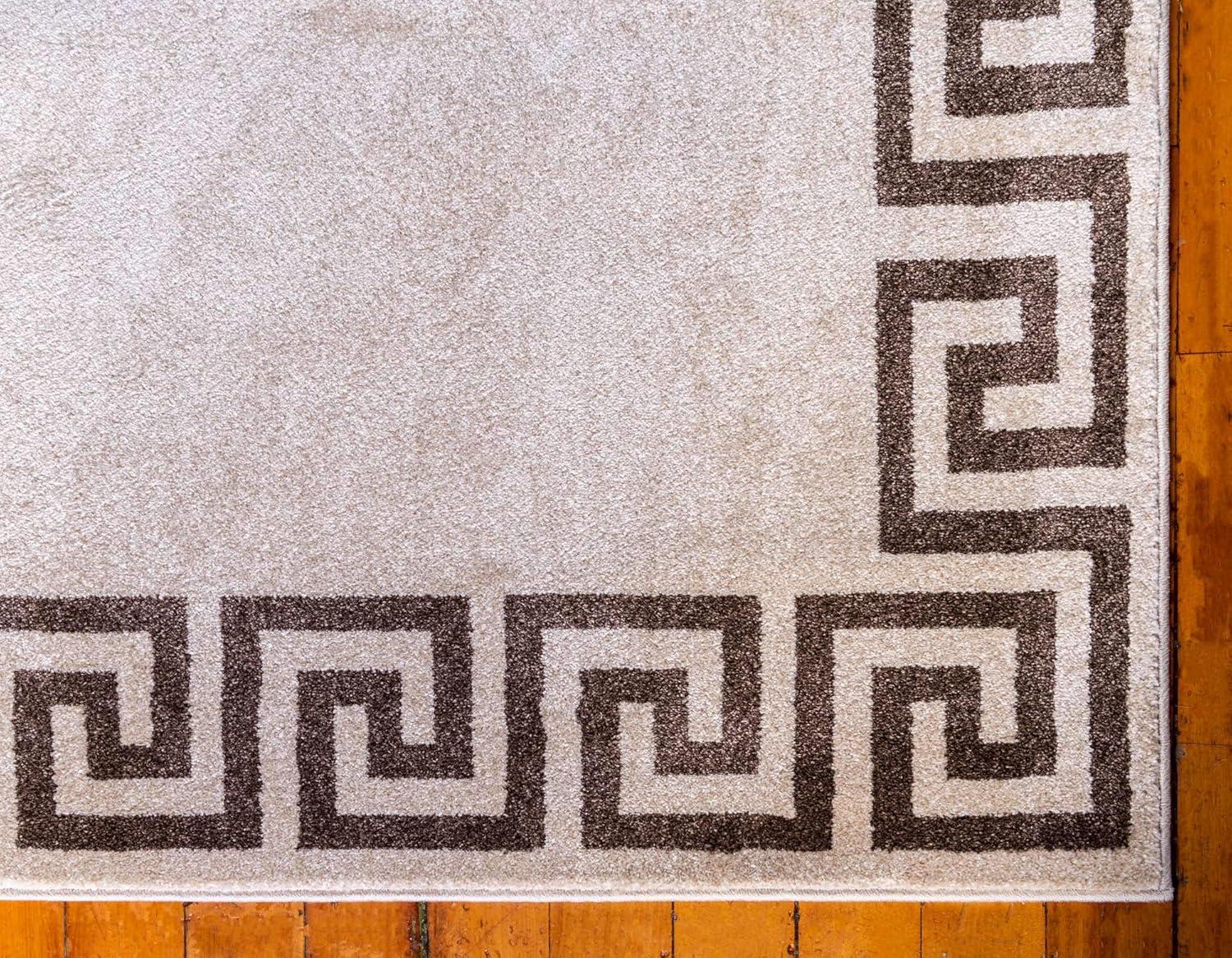Unique Loom Athens Collection Area Rug - Modern (7' 1" x 10' Rectangle Gray/Beige)