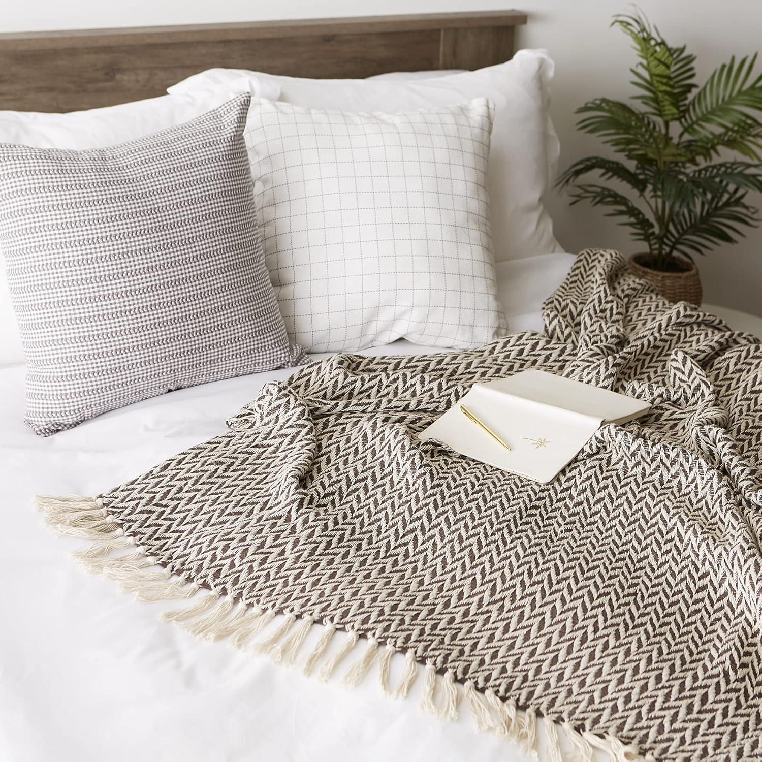 Design Imports Hand Woven Throw Blanket