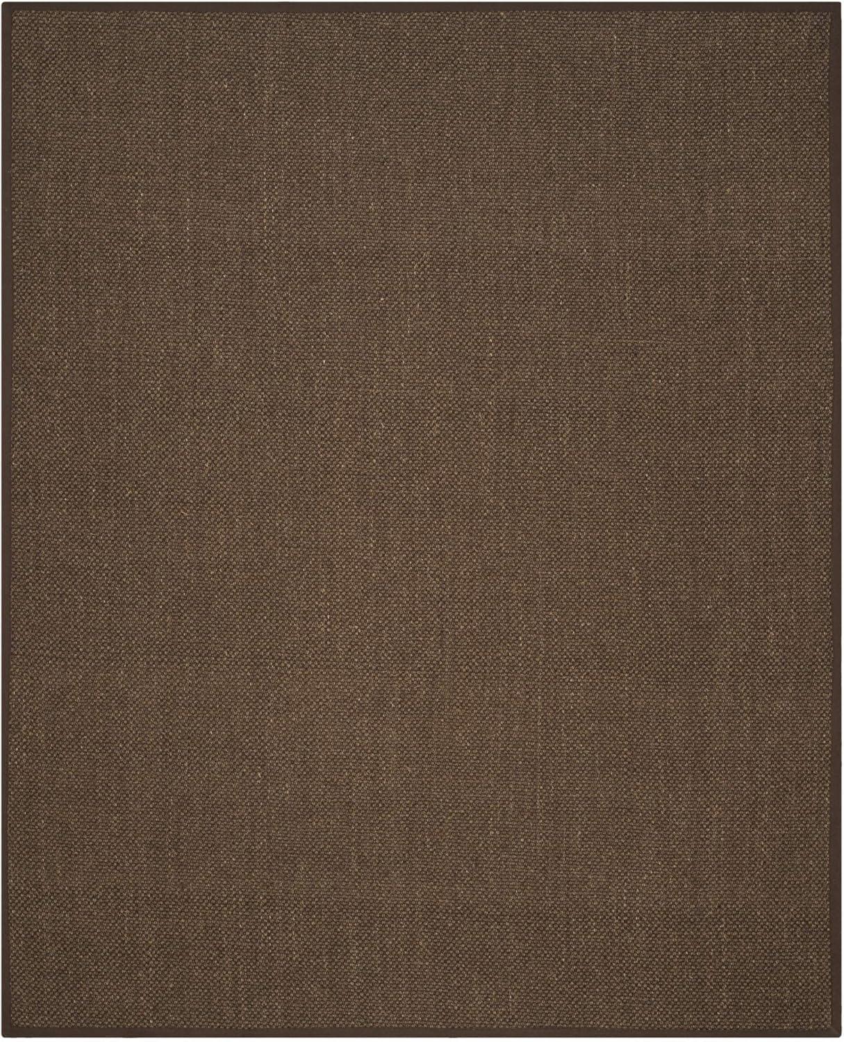 Handmade Brown Wool and Cotton Non-slip Area Rug, 8' x 10'